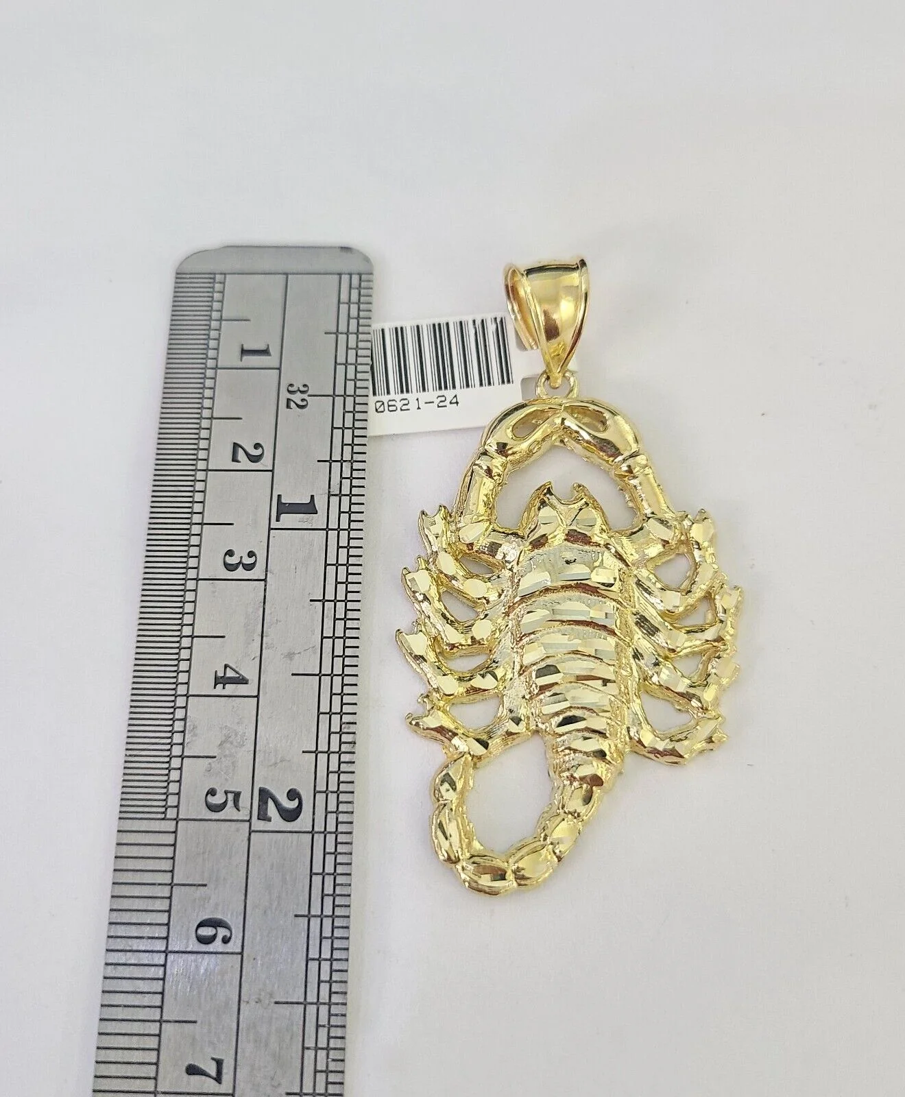 10K Franco Chain Scorpio Pendant Charm Necklace 20"-28" 4mm Gold SET Yellow - Image 2