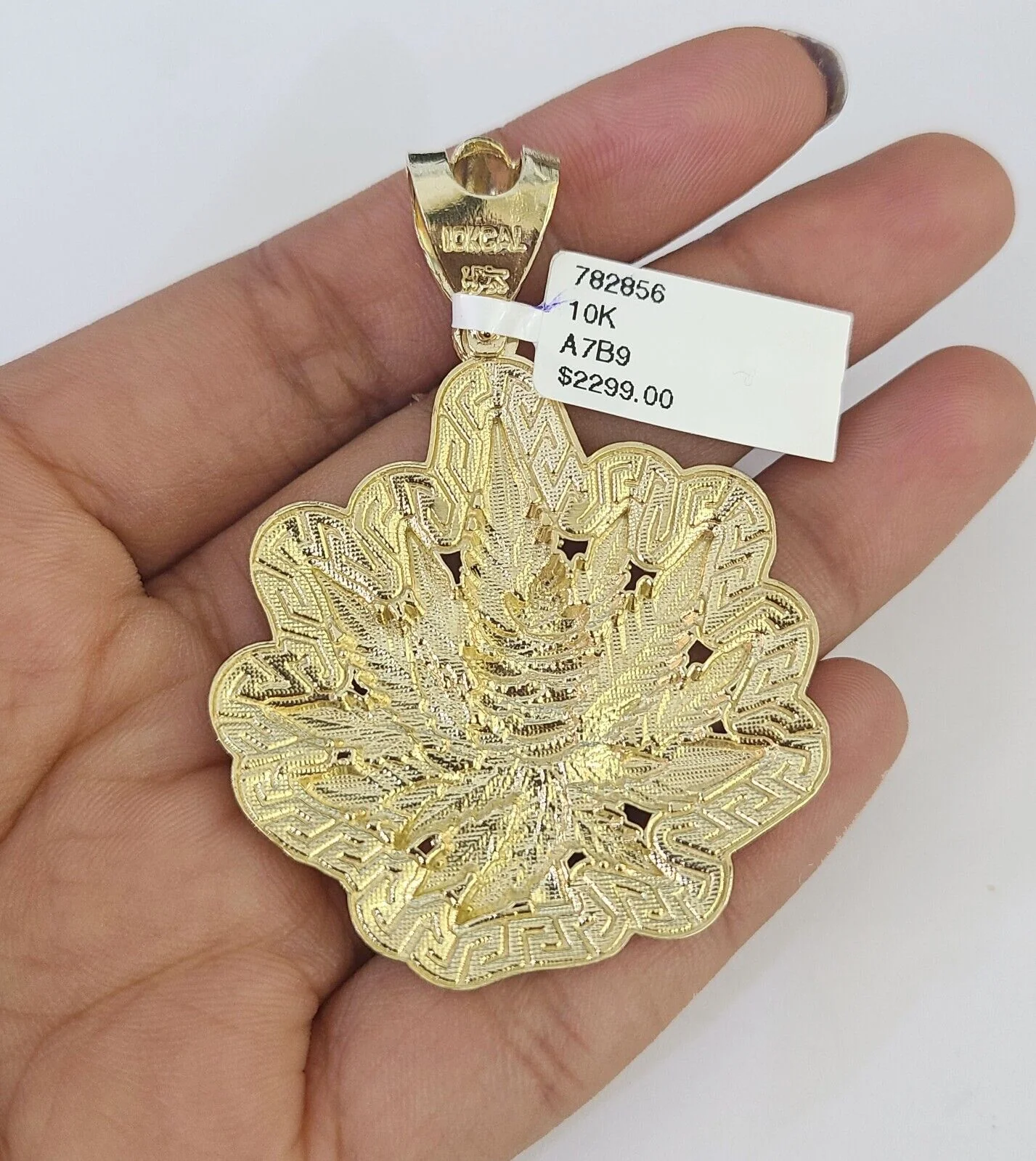 10K Franco Chain Tree leaf Pendant Charm Necklace 20"-26" 5mm Gold SET Yellow - Image 7