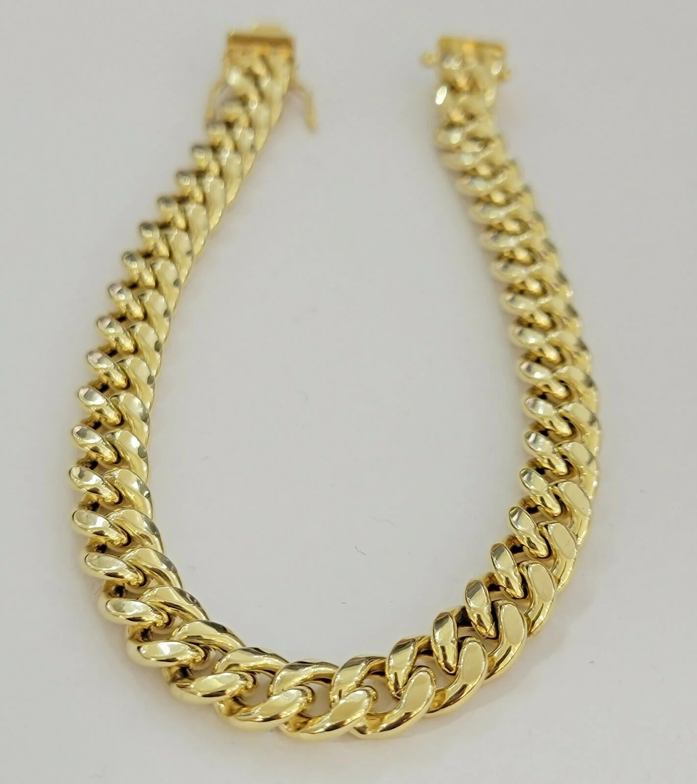 10k Gold 9mm Cuban Link Bracelet 7.5" Men's Box Lock REAL 10kt Thick Miami Cuban - Image 4