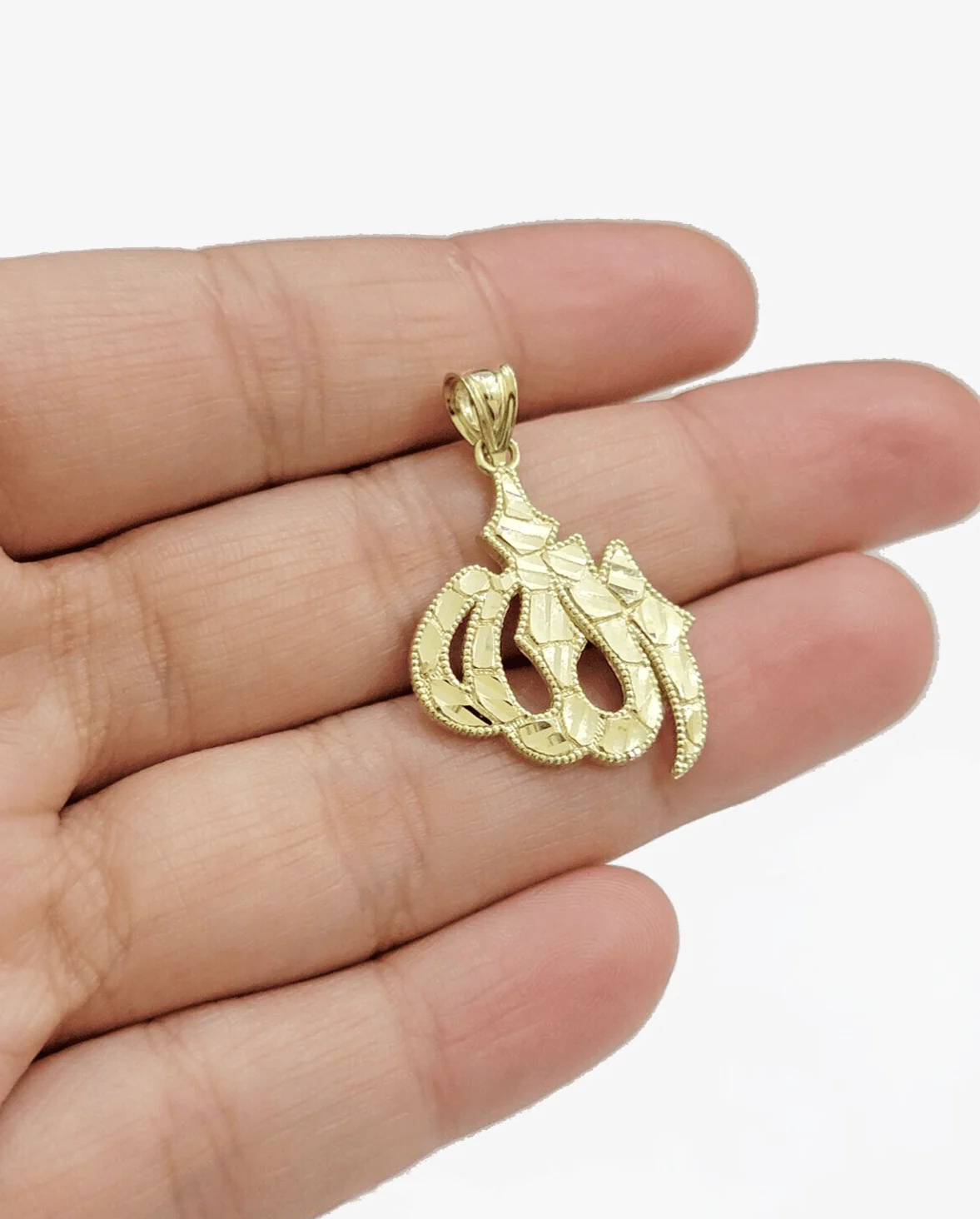 10k Gold Allah Charm Miami Cuban Chain 20" 3mm Necklace Pendant , REAL 10kt SET - Image 12