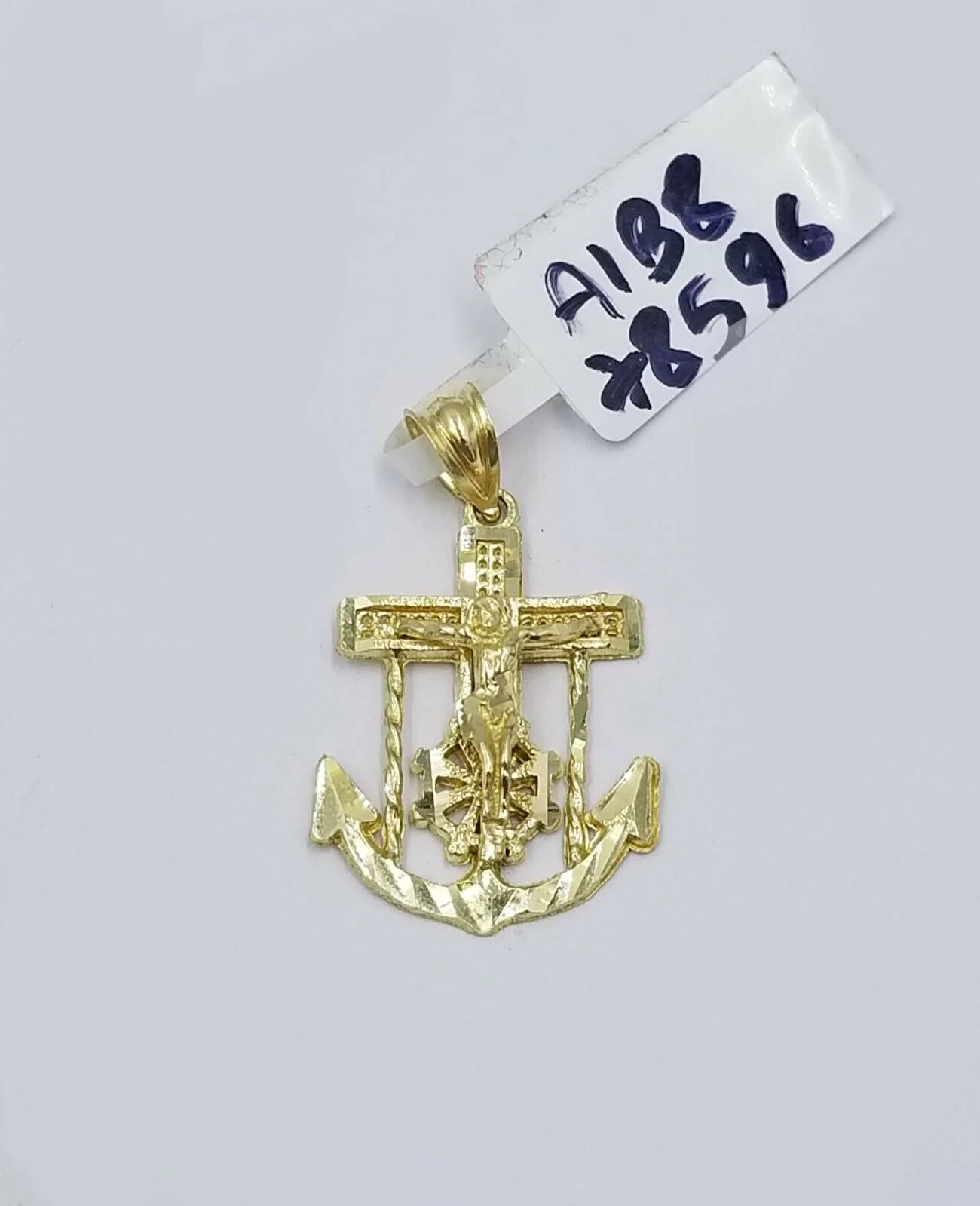 10k Gold Anchor Pendent Rope Chain 2.5mm 18" 20" 22" 24" 26" 10kt Necklace Charm - Image 3