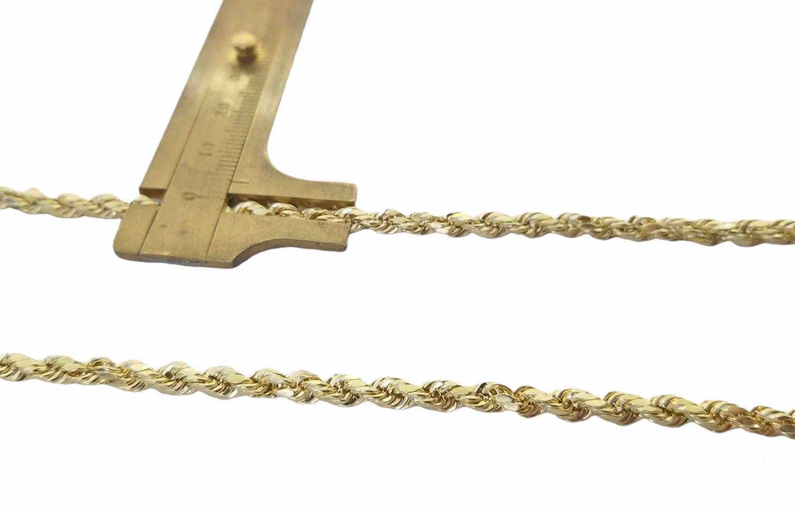 10K Gold Ankh Cross Egyptian Symbol Pendant Charm 4mm Rope Chain 20" Inch - Image 6