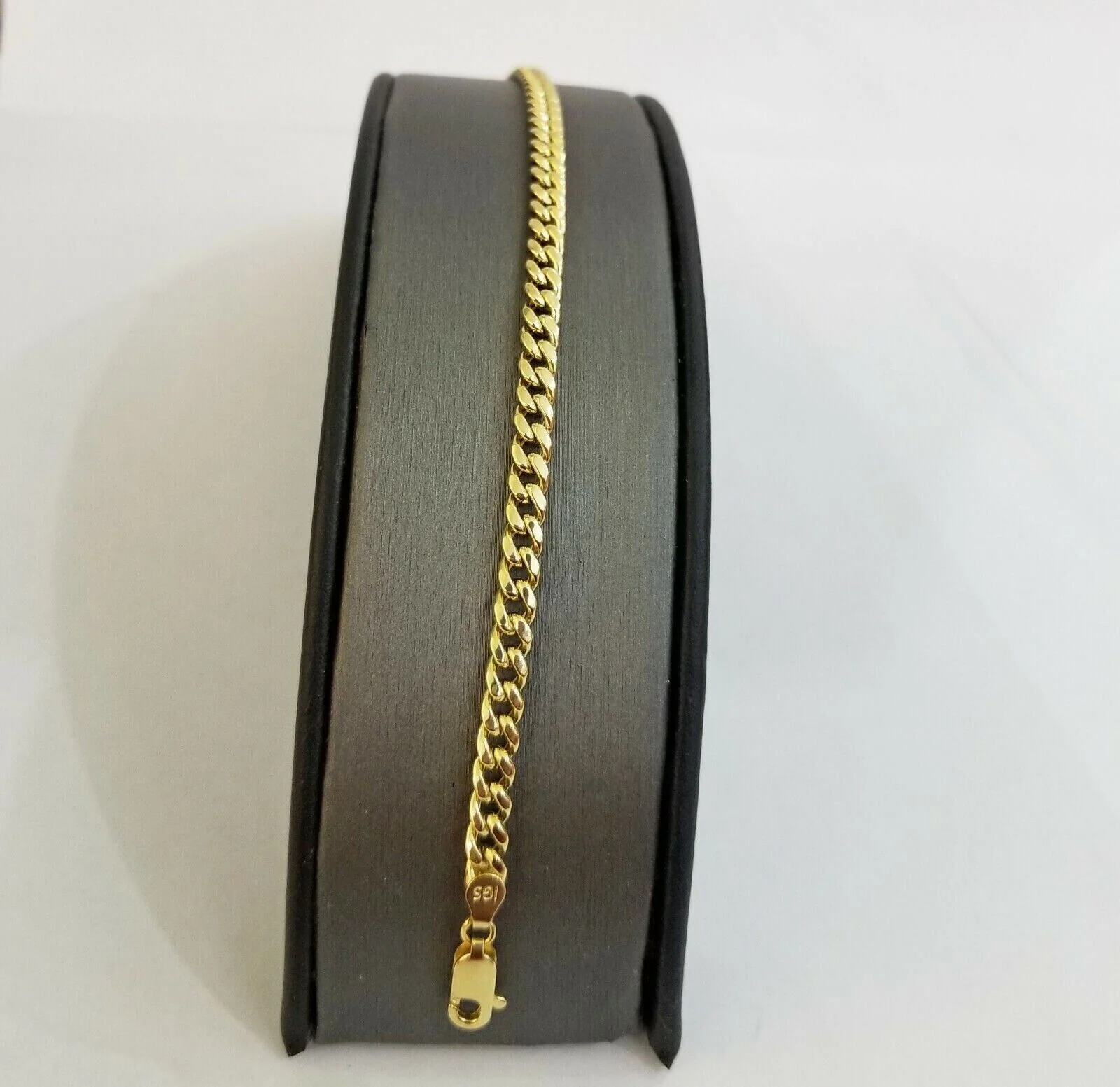 10k gold bracelet 8 Inch 4.5mm Miami Cuban Link With Lobster Lock Men Women REAL - Image 3