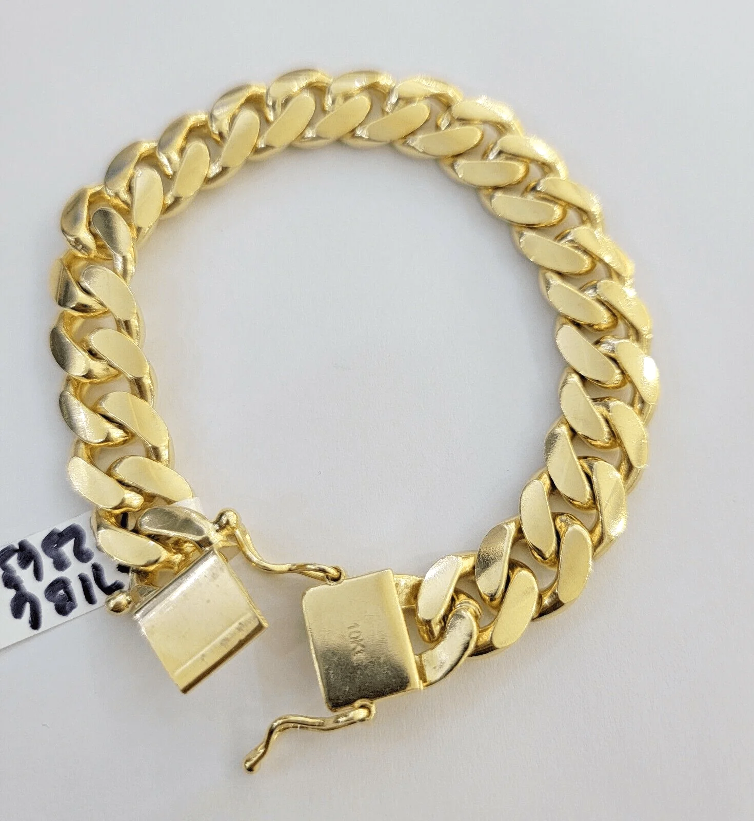 10k Gold Bracelet 8 Inch Miami Cuban Link 13mm Men's Real 10KT Yellow Gold SOLID - Image 4