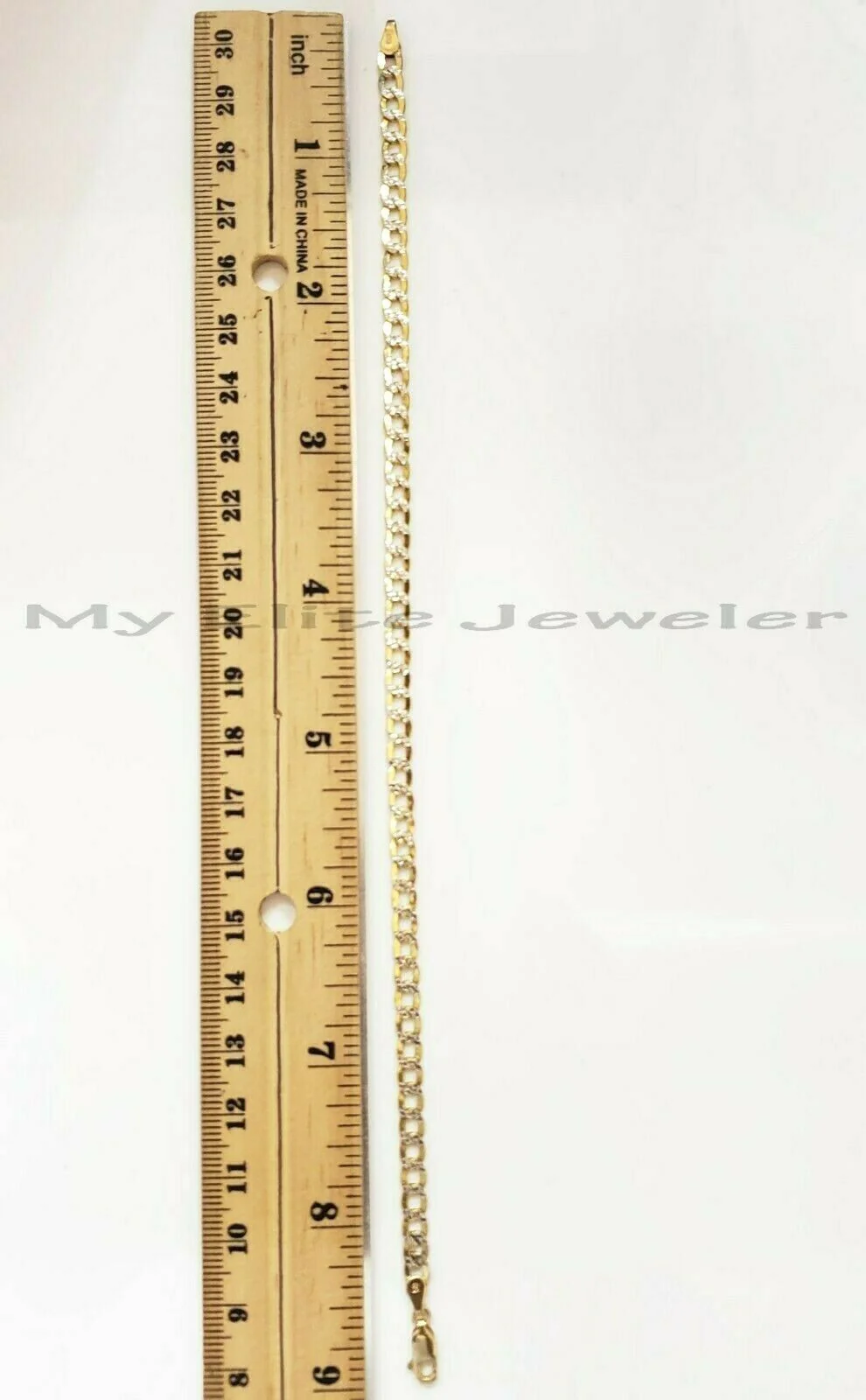 10k Gold Bracelet for Mens Ladies REAL Yellow Gold Cuban Link Diamond Cuts 8Inch - Image 4