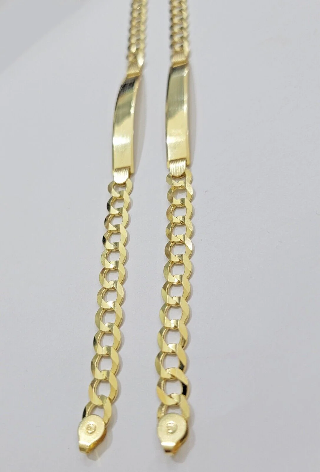 10k Gold Bracelet ID Cuban Curb Link SOLID 10kt Yellow Gold 7mm 8 Inches REAL - Image 6