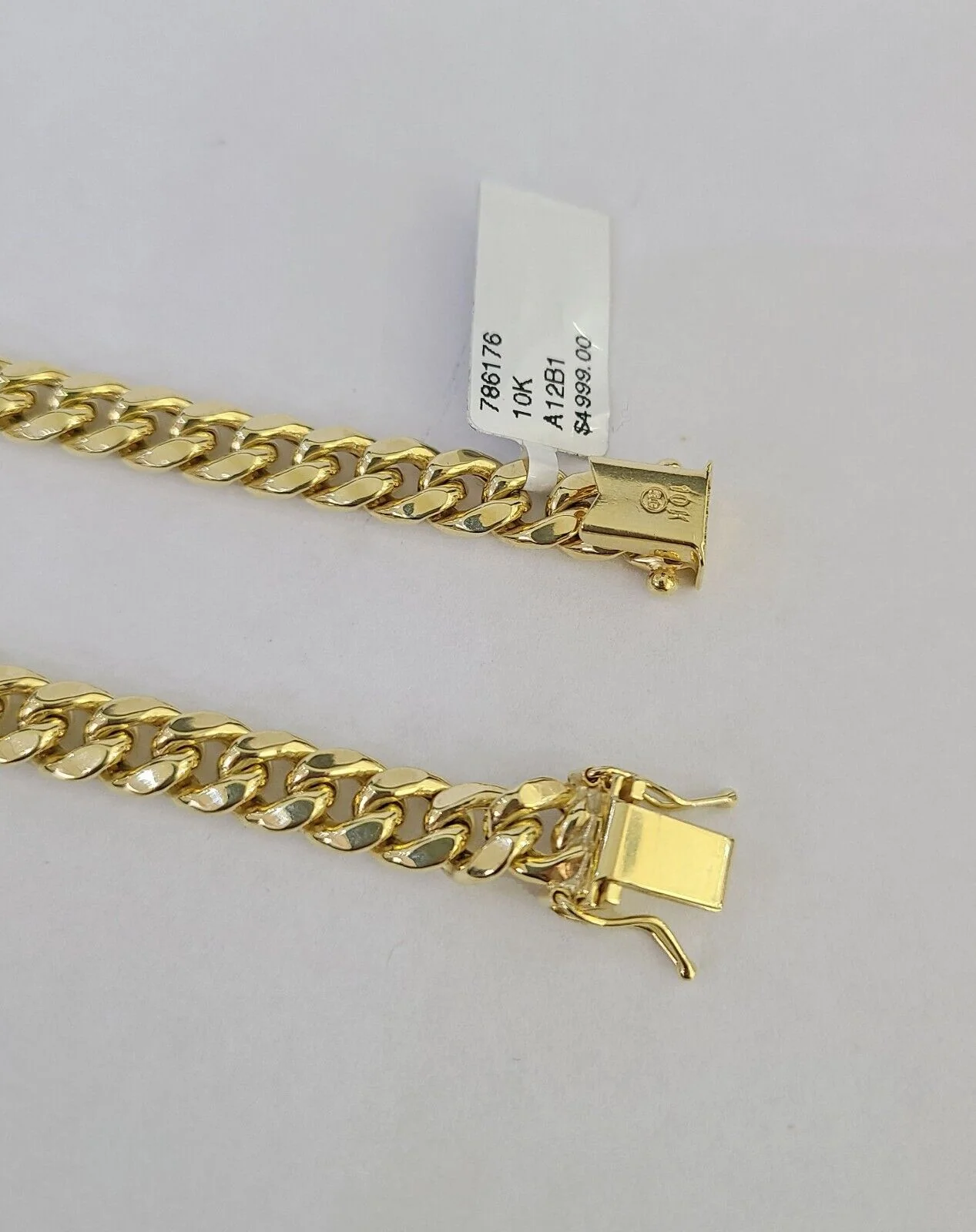 10k Gold Bracelet Miami Cuban Link 7mm 8.5" REAL 10k Yellow Gold - Image 3