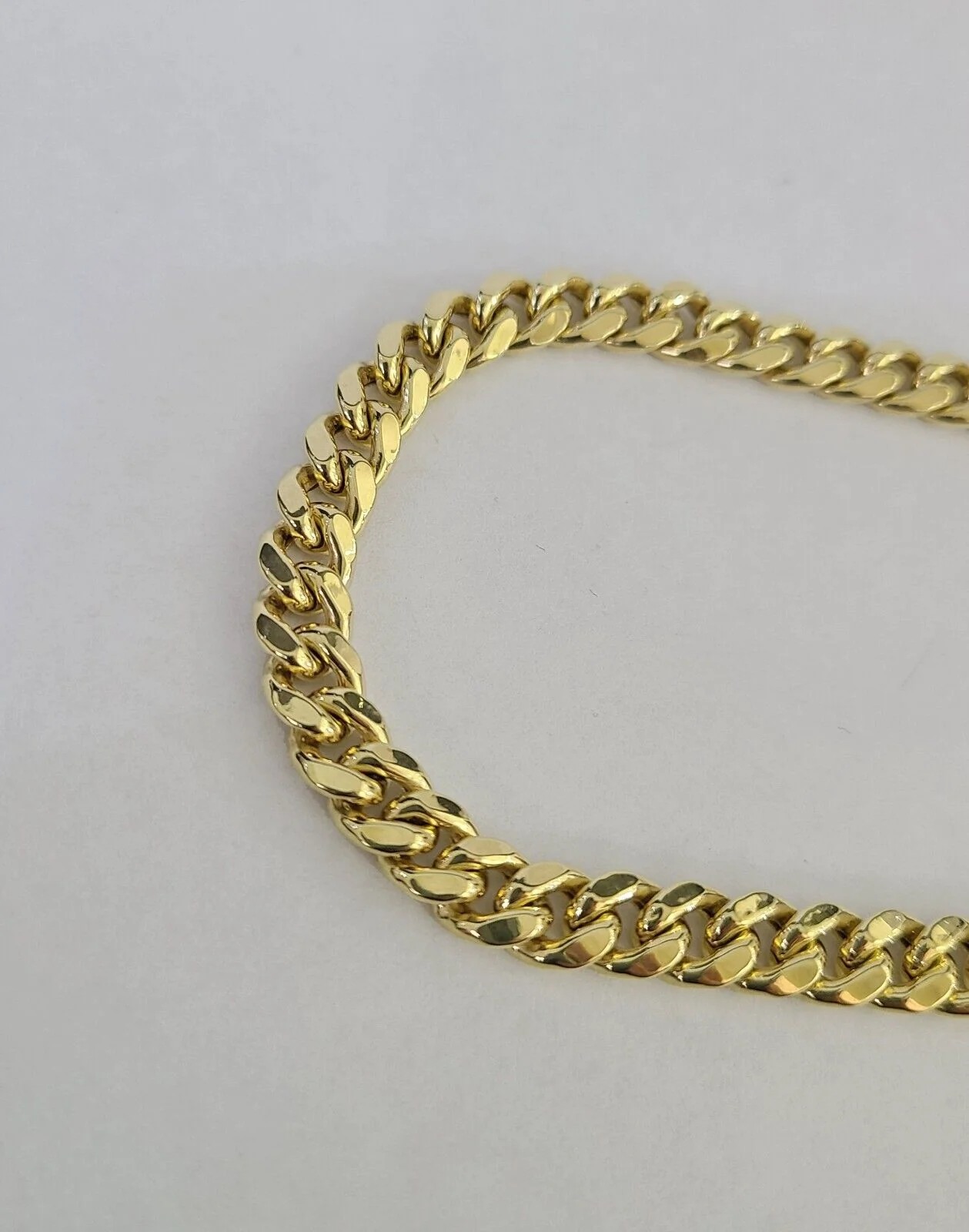 10k Gold Bracelet Miami Cuban Link 7mm 8.5" REAL 10k Yellow Gold - Image 7