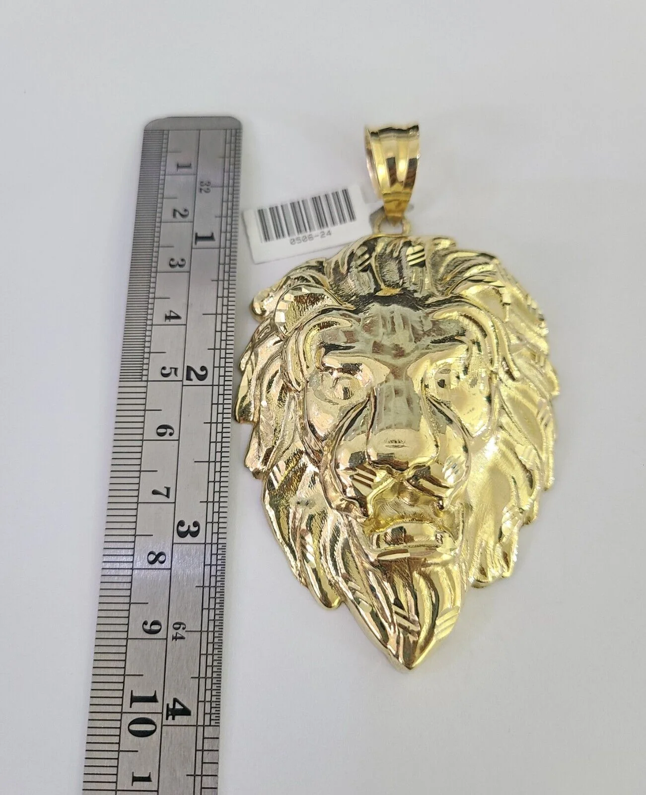 10k Gold Byzantine Chain Necklace Roaring Lion Pendant Charm SET 20"-30" 7.5mm - Image 8