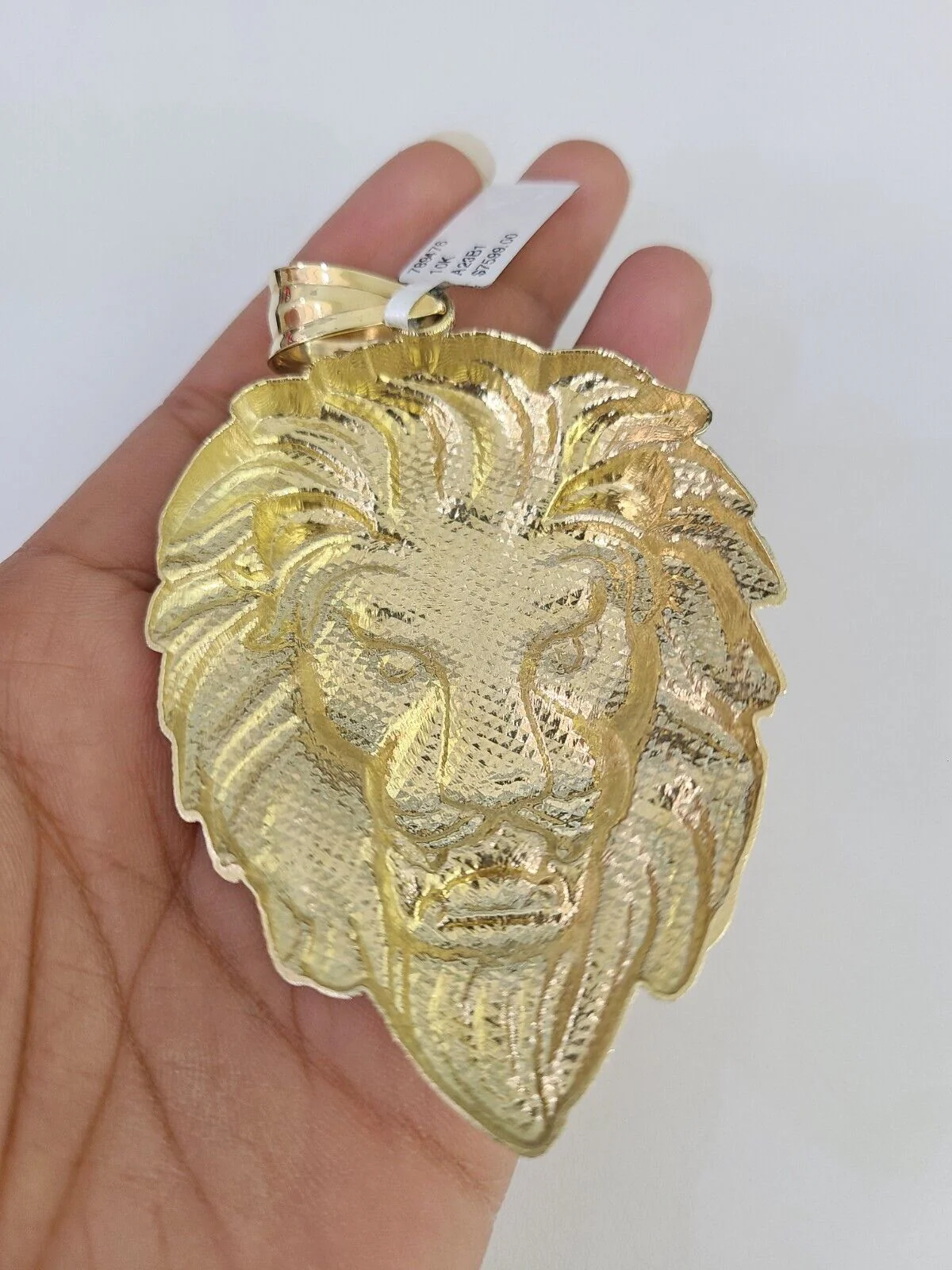 10k Gold Byzantine Chain Necklace Roaring Lion Pendant Charm SET 20"-30" 7.5mm - Image 9