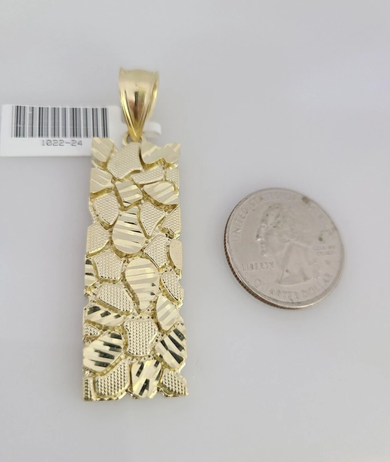 10k Gold Byzantine Chain Nugget Charm Pendant SET REAL 10kt 3mm 18"-28" 10Kt - Image 6