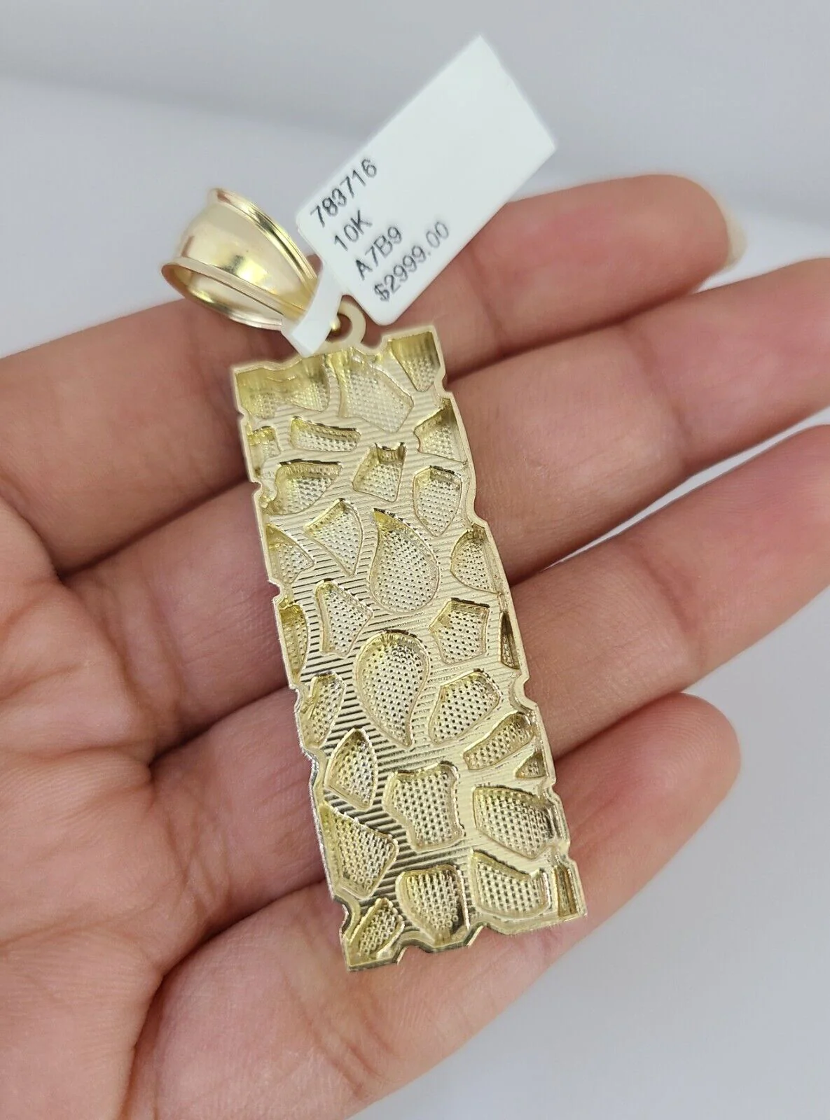 10k Gold Byzantine Chain Nugget Charm Pendant SET REAL 10kt 3mm 18"-28" 10Kt - Image 7