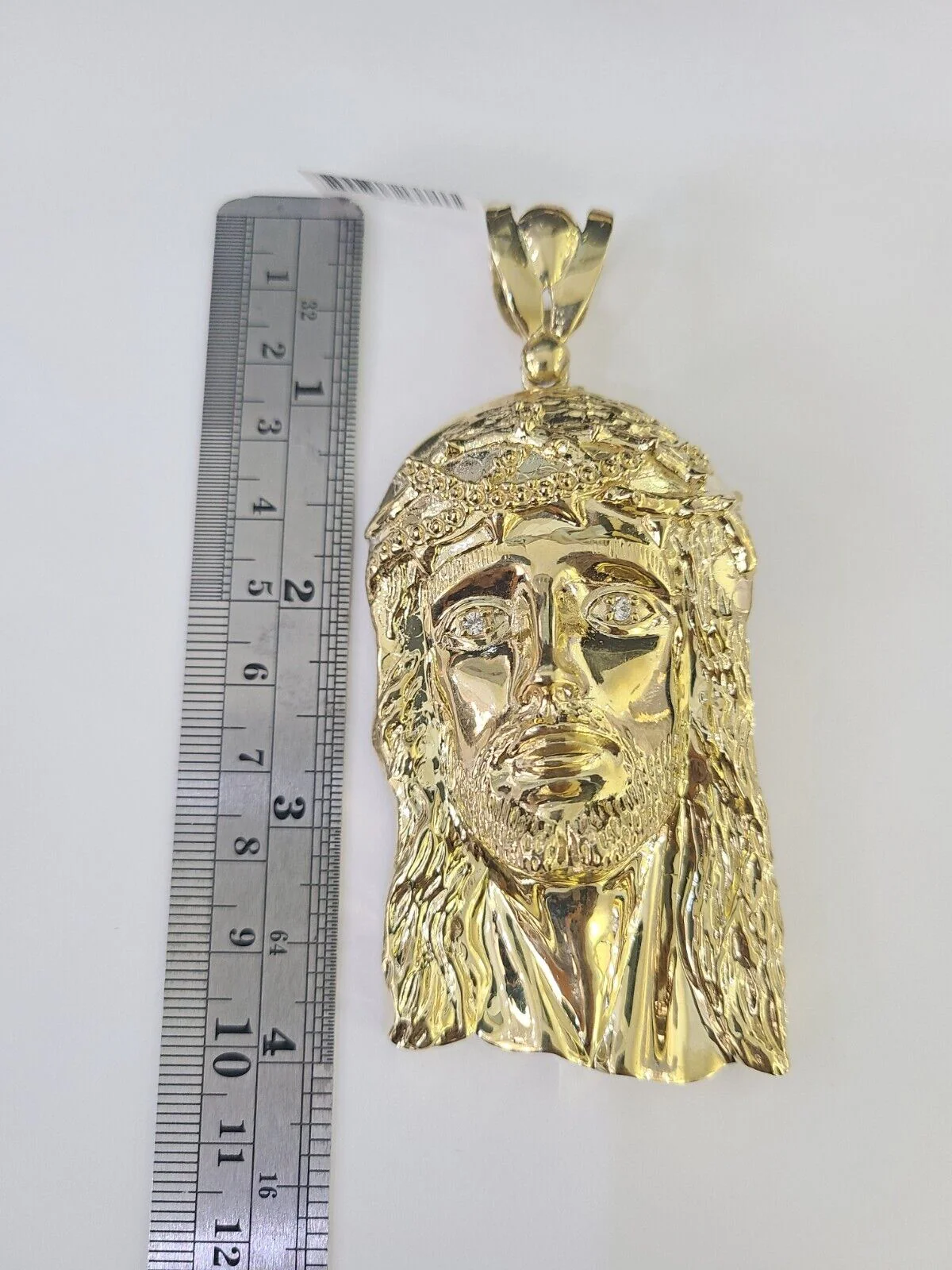 10k Gold Byzantine Necklace Jesus Head Charm 20-30 inches 9mm REAL SET Chain - Image 3