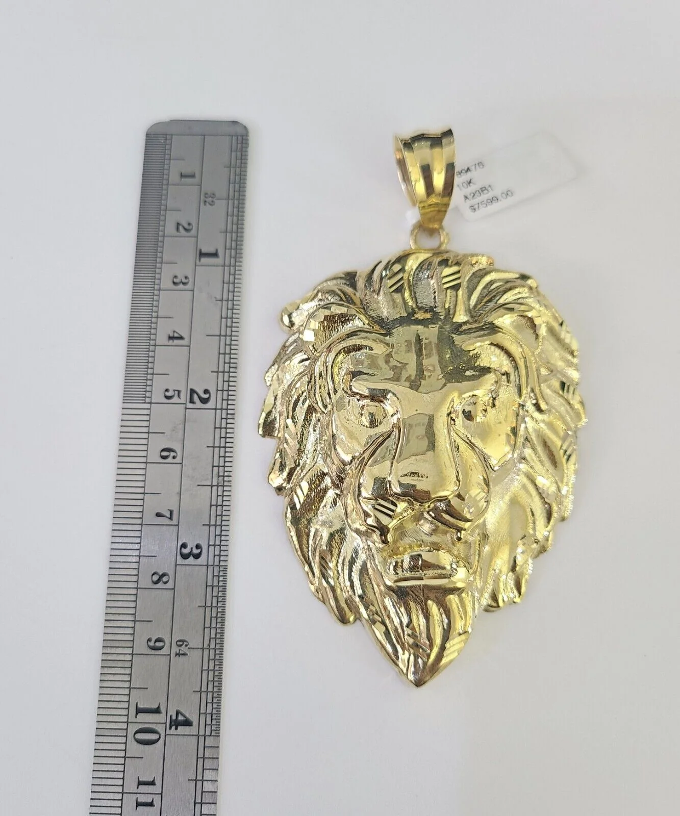 10k Gold Byzantine Necklace Lion Charm 20-30 inches 9mm REAL Yellow SET Chain - Image 3