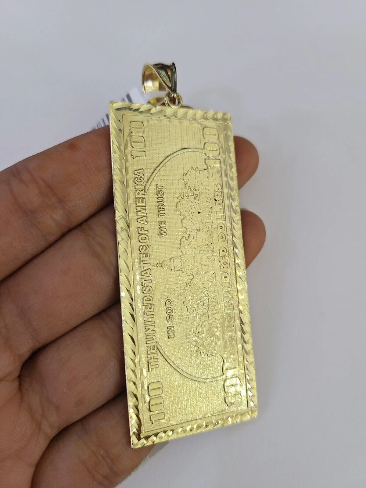 10k Gold Byzantine Necklace Money Dollar Charm 20-30 inch 6mm SET Chain Pendant - Image 4