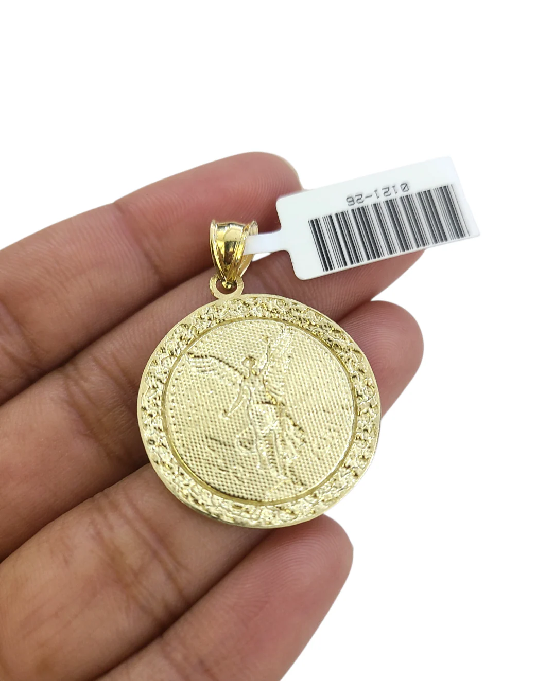 10k Gold Centenario Coin Pendant Charm Nugget Bezel 1.5 inch 50 Pesos 1947 - Image 3