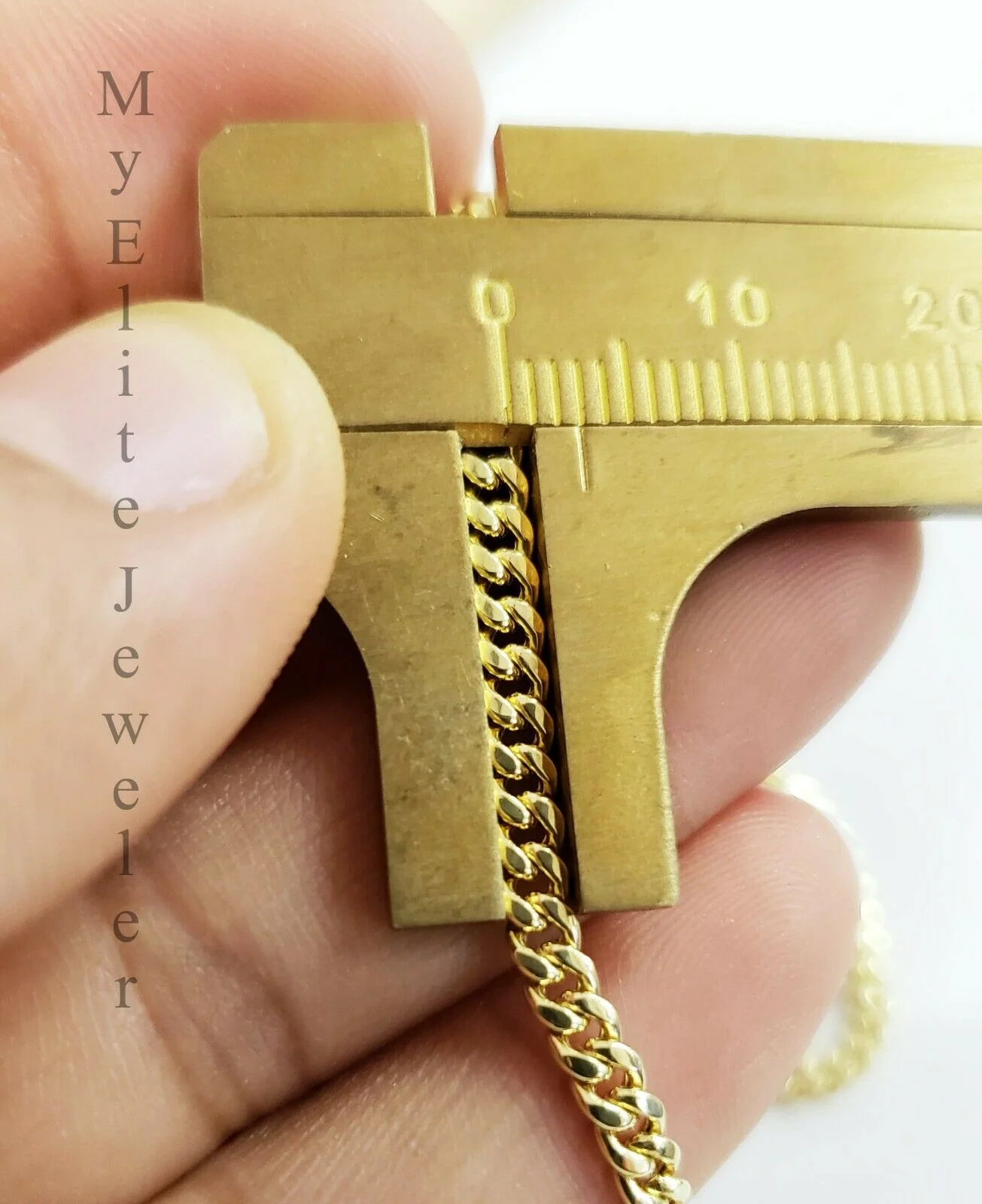 10K Gold Chain Initial H Charm Alphabet Pendant Solid 0.46 CT Diamond Men Ladies - Image 4