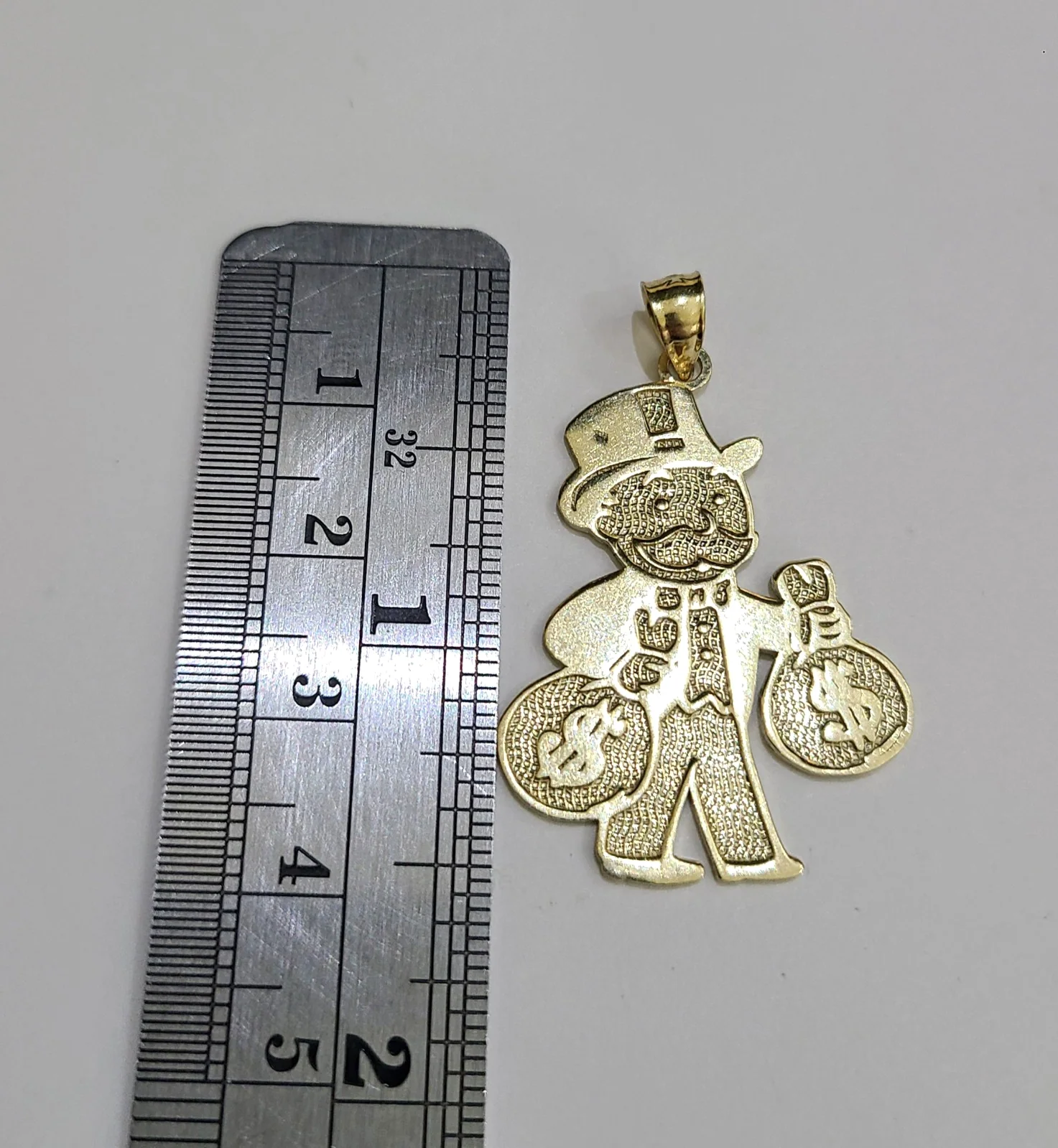 10k Gold Chain Miami Cuban Grandpa Money Bag Charm Set 4mm 18"28" Necklace - Image 6