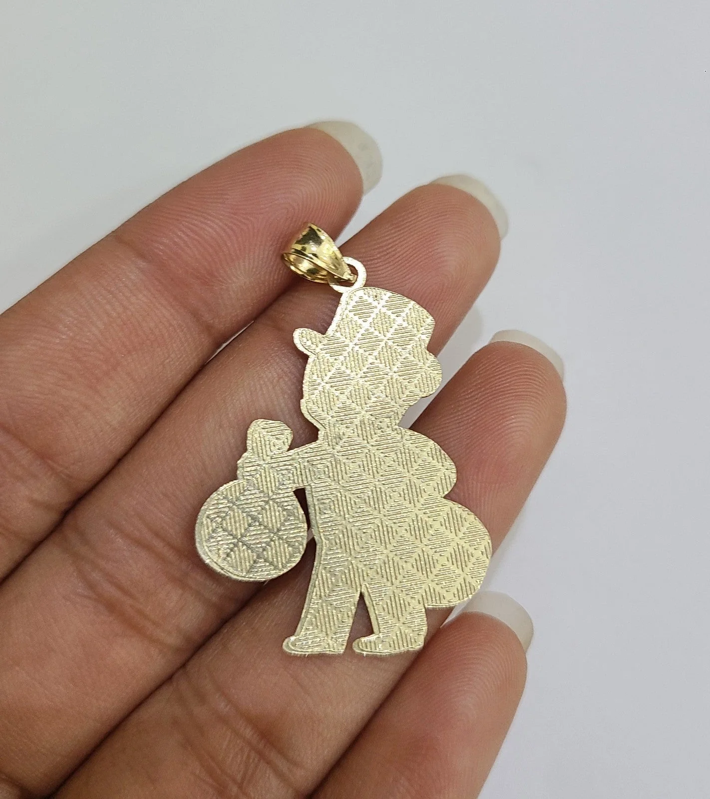 10k Gold Chain Miami Cuban Grandpa Money Bag Charm Set 4mm 18"28" Necklace - Image 7