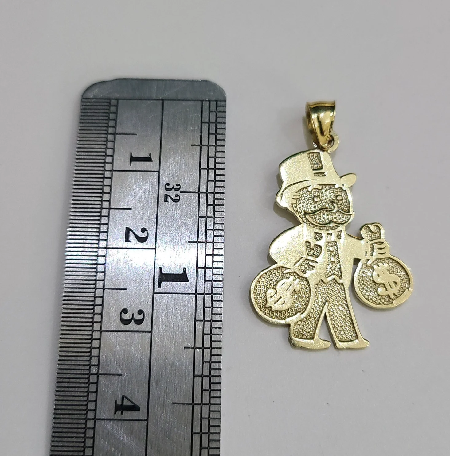 10k Gold Chain Miami Cuban Grandpa Money Bag Charm Set 4mm 18"28" Necklace - Image 6