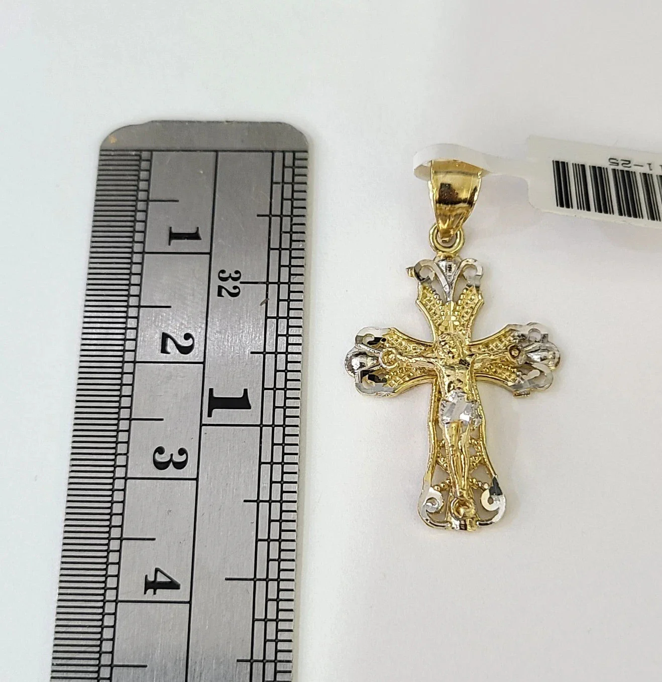 10k Gold Chain Miami Cuban Jesus Cross Charm Pendant Set 4mm 18"-28" Necklace - Image 4