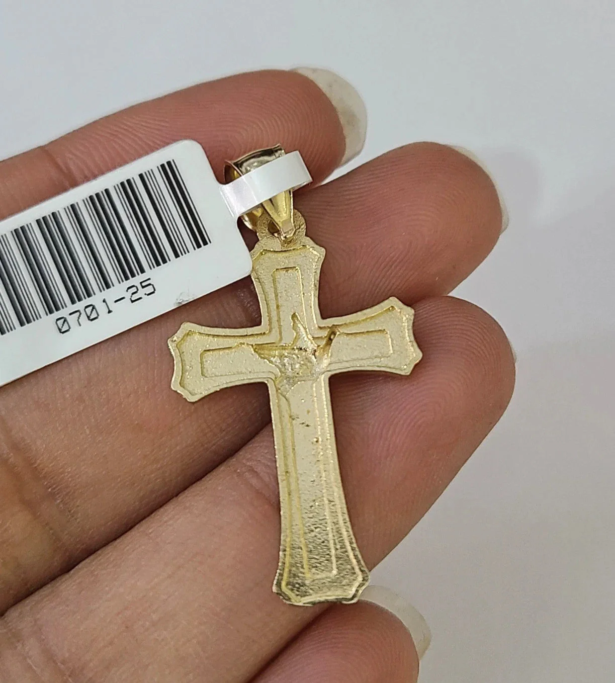 10k Gold Chain Miami Cuban Jesus Cross Charm Pendant Set 4mm 18"-28" Necklace - Image 6