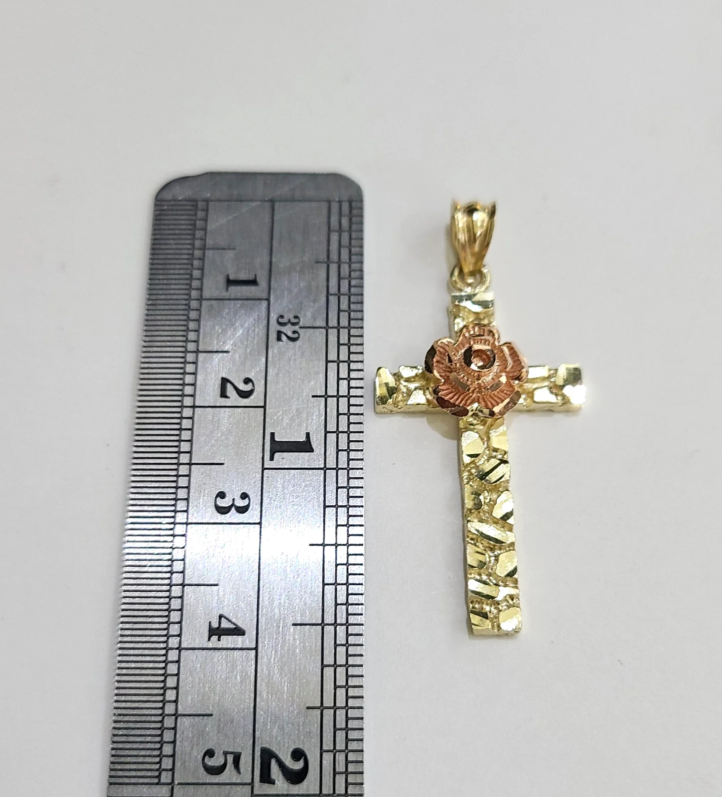 10k Gold Chain Miami Cuban Jesus Cross Charm Pendant Set 4mm 18"28" Necklace - Image 6