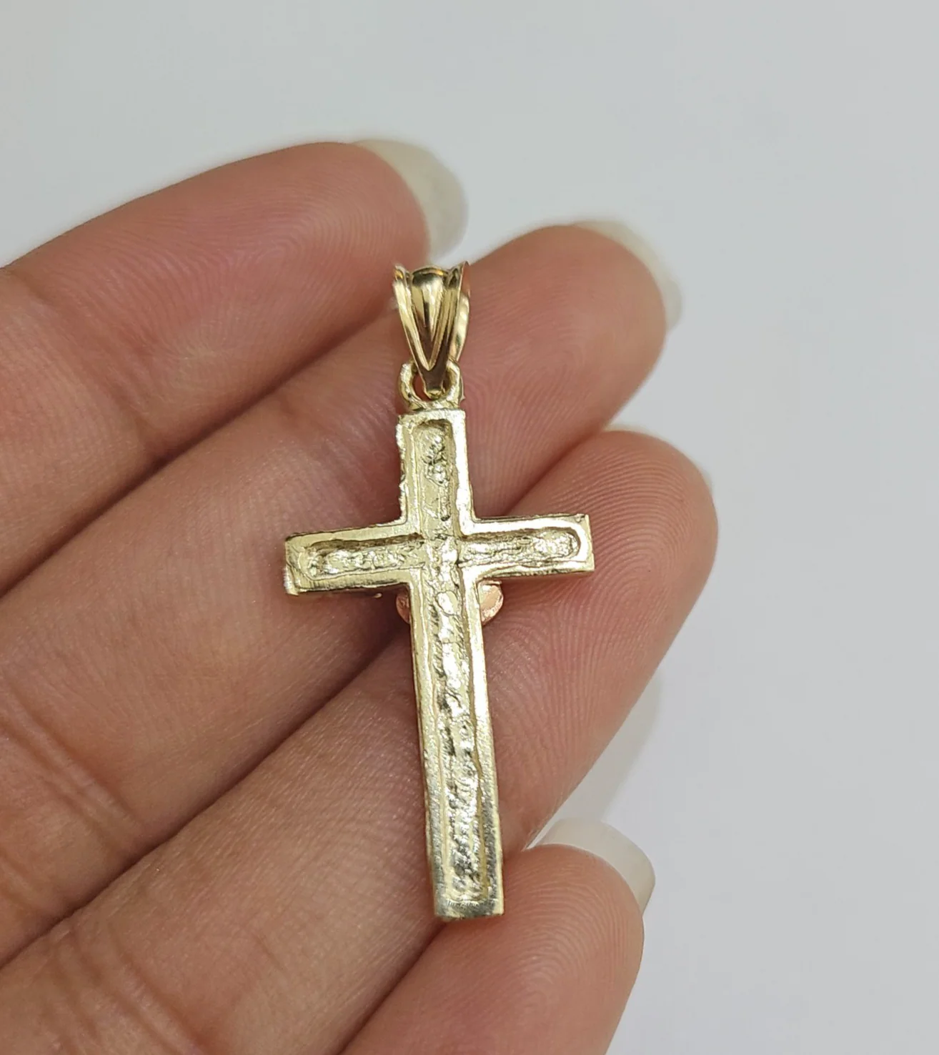 10k Gold Chain Miami Cuban Jesus Cross Charm Pendant Set 4mm 18"28" Necklace - Image 7