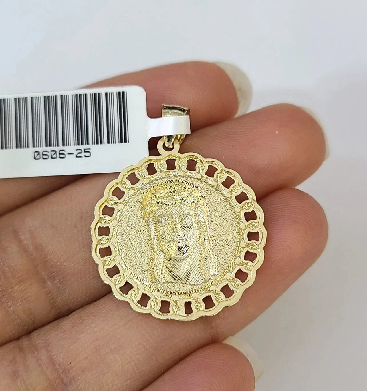 10k Gold Chain Miami Cuban Jesus Head Charm Pendant Set 4mm 18"-28" Necklace - Image 6