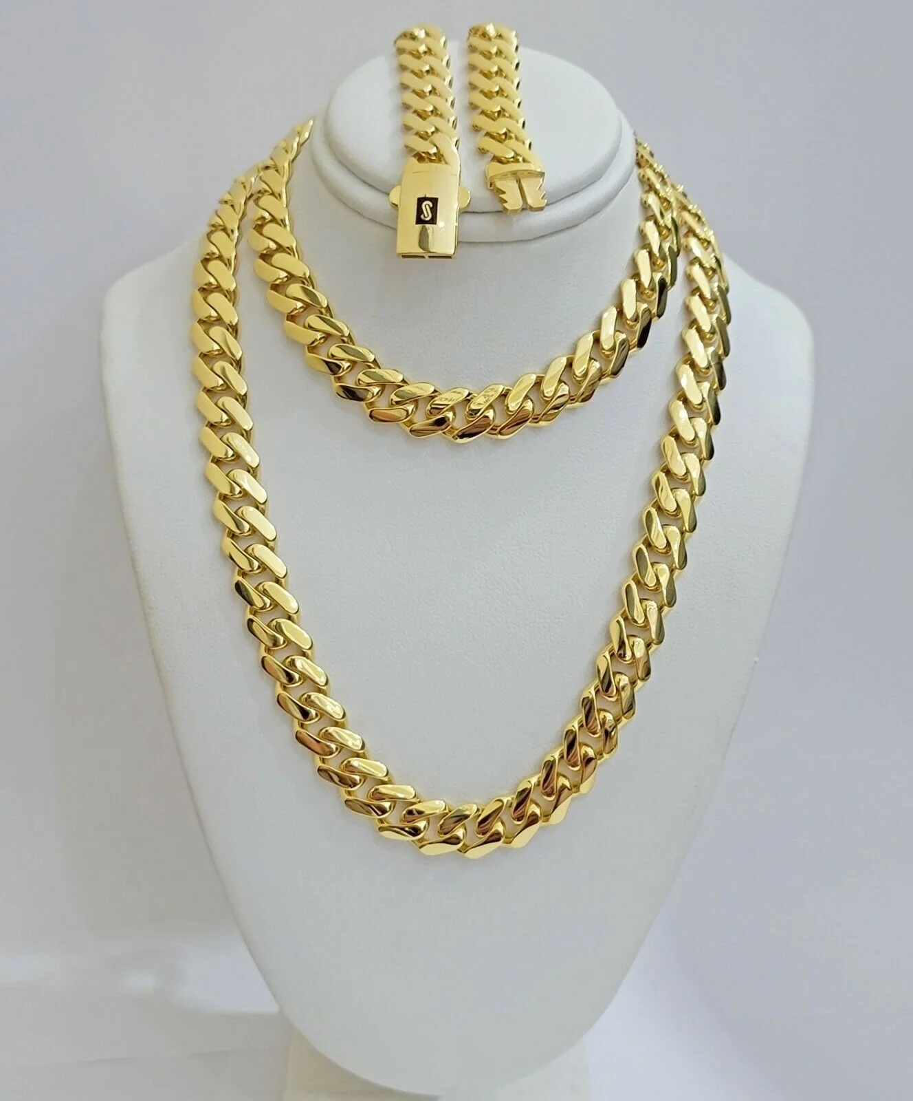 10k Gold Chain Miami Cuban Royal Link 8.5 mm 22" Inch Plain Necklace, REAL 10KT - Image 2