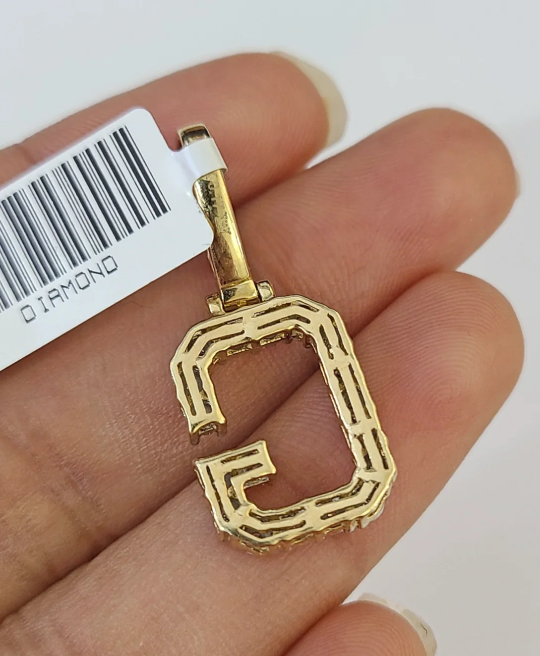 10k Gold Chain Necklace G Diamond Initial Pendant Set Cuban Curb 3mm 20"-30" - Image 7