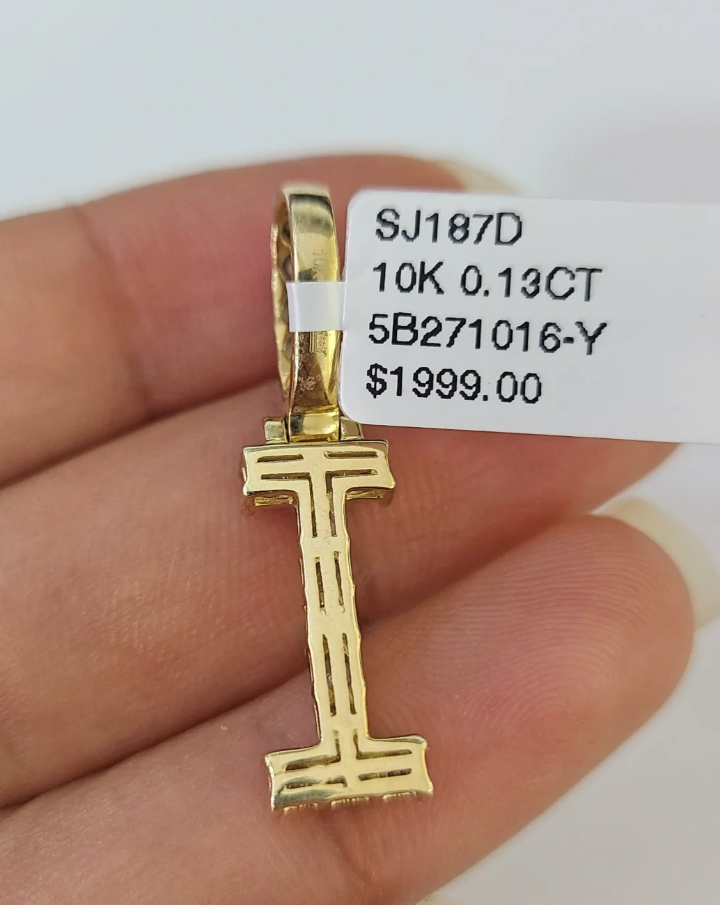 10k Gold Chain Necklace I Diamond Initial Pendant Set Cuban Curb 3mm 20"-30" - Image 7