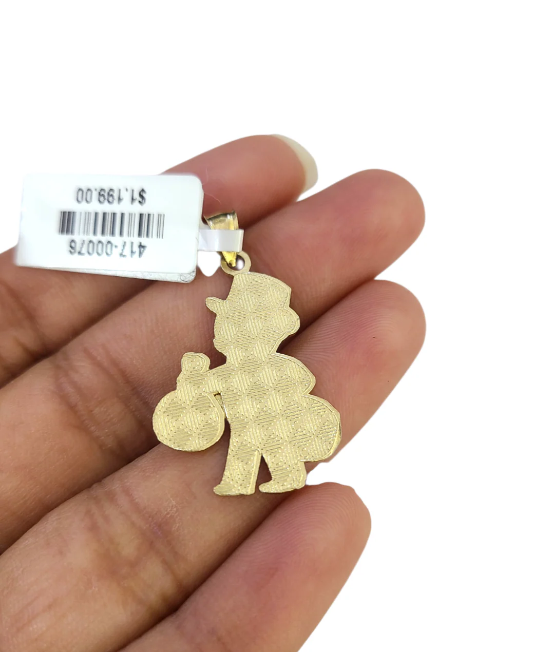 10k Gold Cuban Curb 3mm Chain Necklace Grandpa Money Charm Pendant 18"-28" Set - Image 7