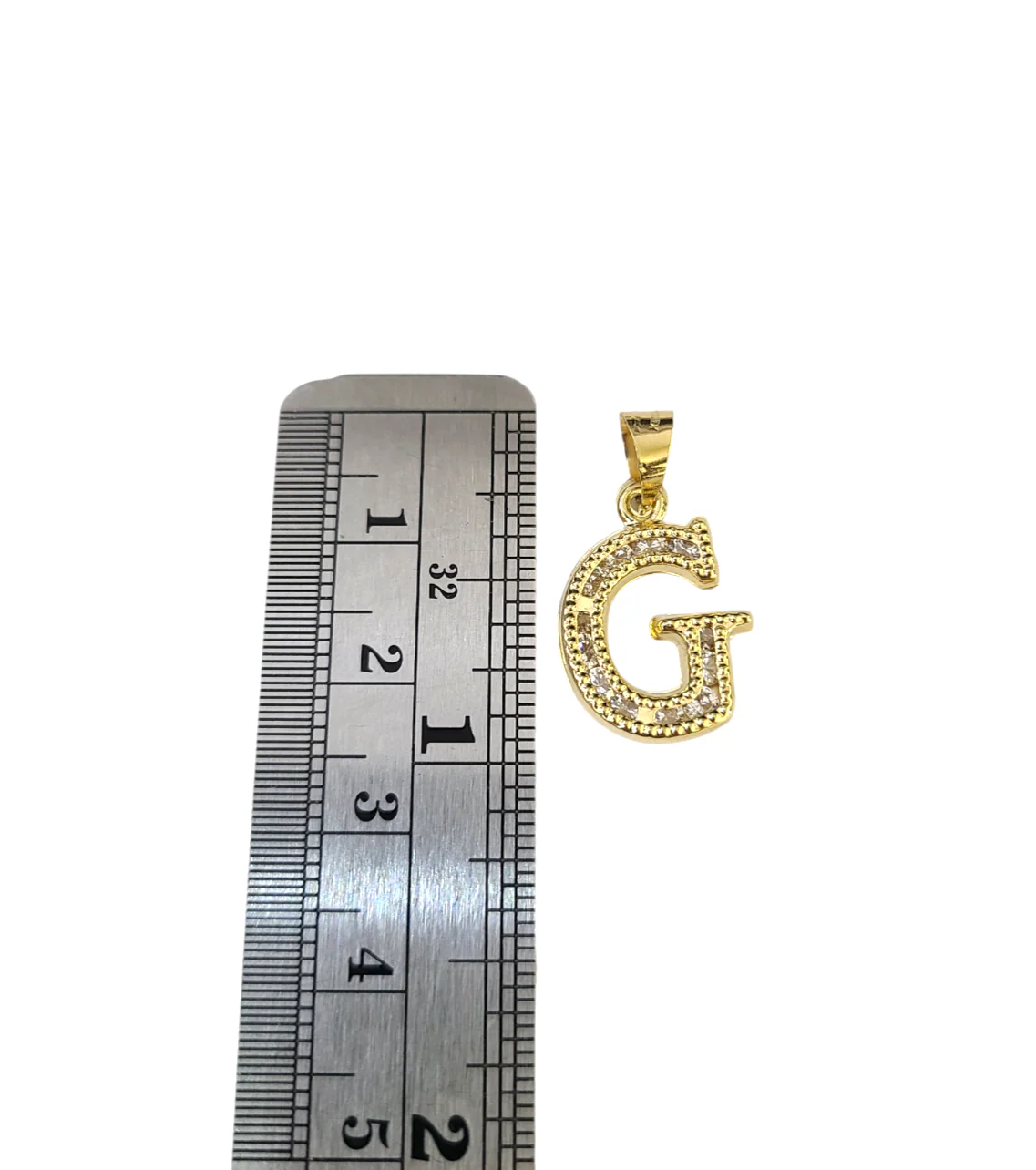 10k Gold Cuban Curb Chain Necklace G Initial Alphabet Pendant Charm 3mm Necklace - Image 6