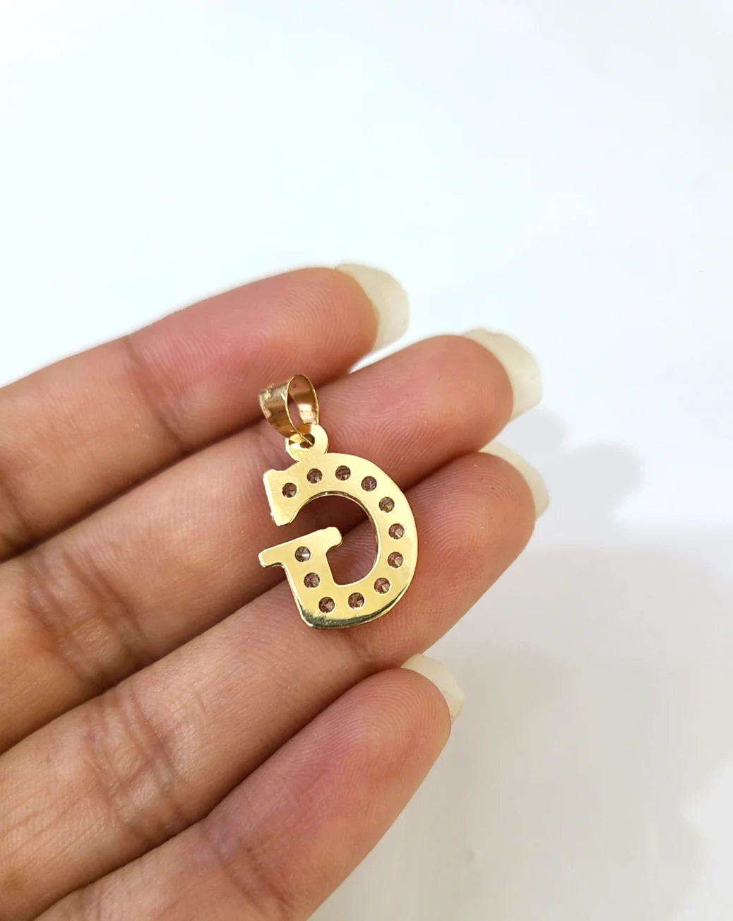 10k Gold Cuban Curb Chain Necklace G Initial Alphabet Pendant Charm 3mm Necklace - Image 8