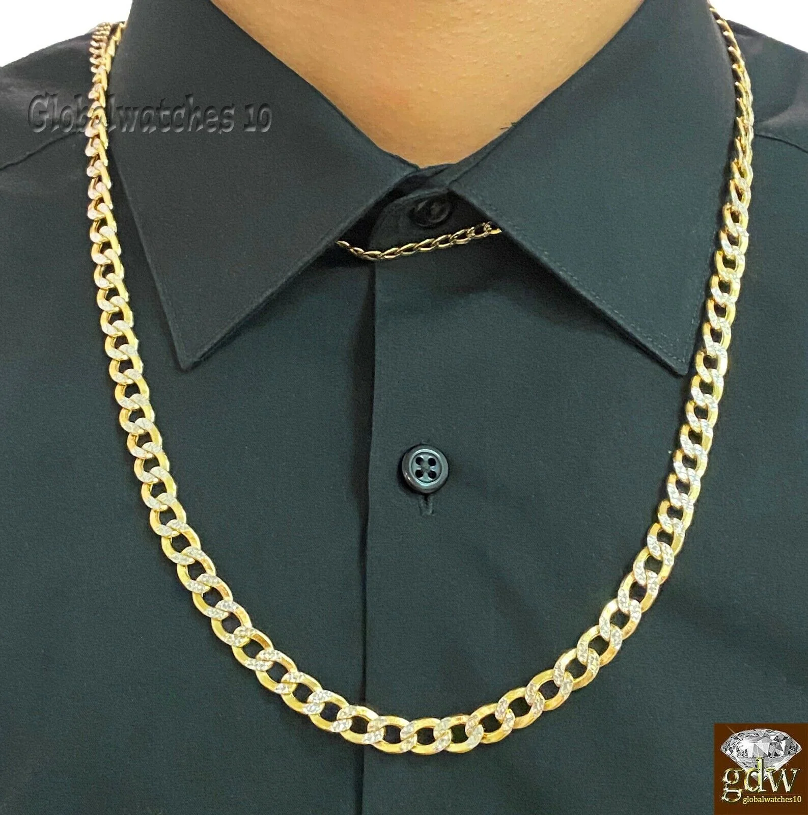 10k Gold Cuban Link Chain Diamond Cut 8mm 26 inch Lobster Lock Real Gold - Image 4