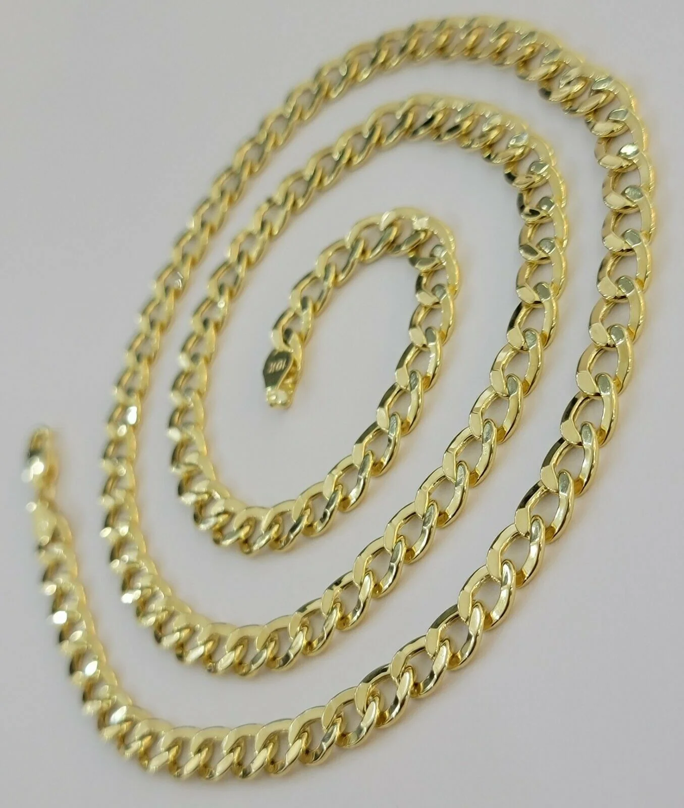 10k Gold Cuban Link Chain Necklace 6.5mm 20" 22" 24" 26" 28" REAL 10kt Yellow Gd - Image 5