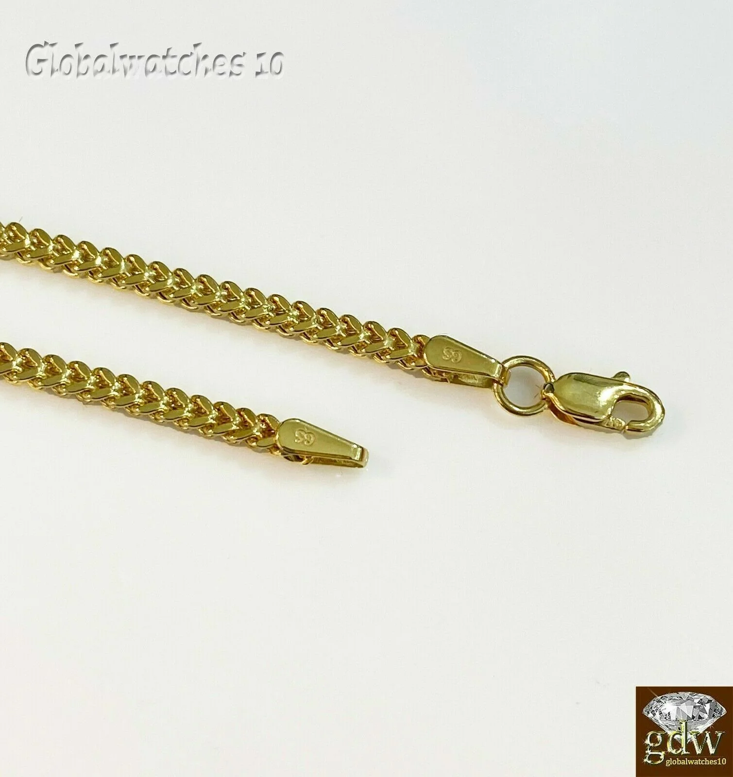 10k Gold Dollar Bag Charm Pendant Franco Chain  22 24 26 28 Inch Real - Image 6