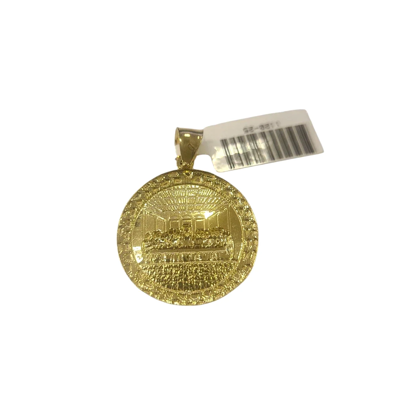 10k Gold Figaro Chain Last Supper Pendant Charm 3mm 20–28-inch SET Necklace - Image 7