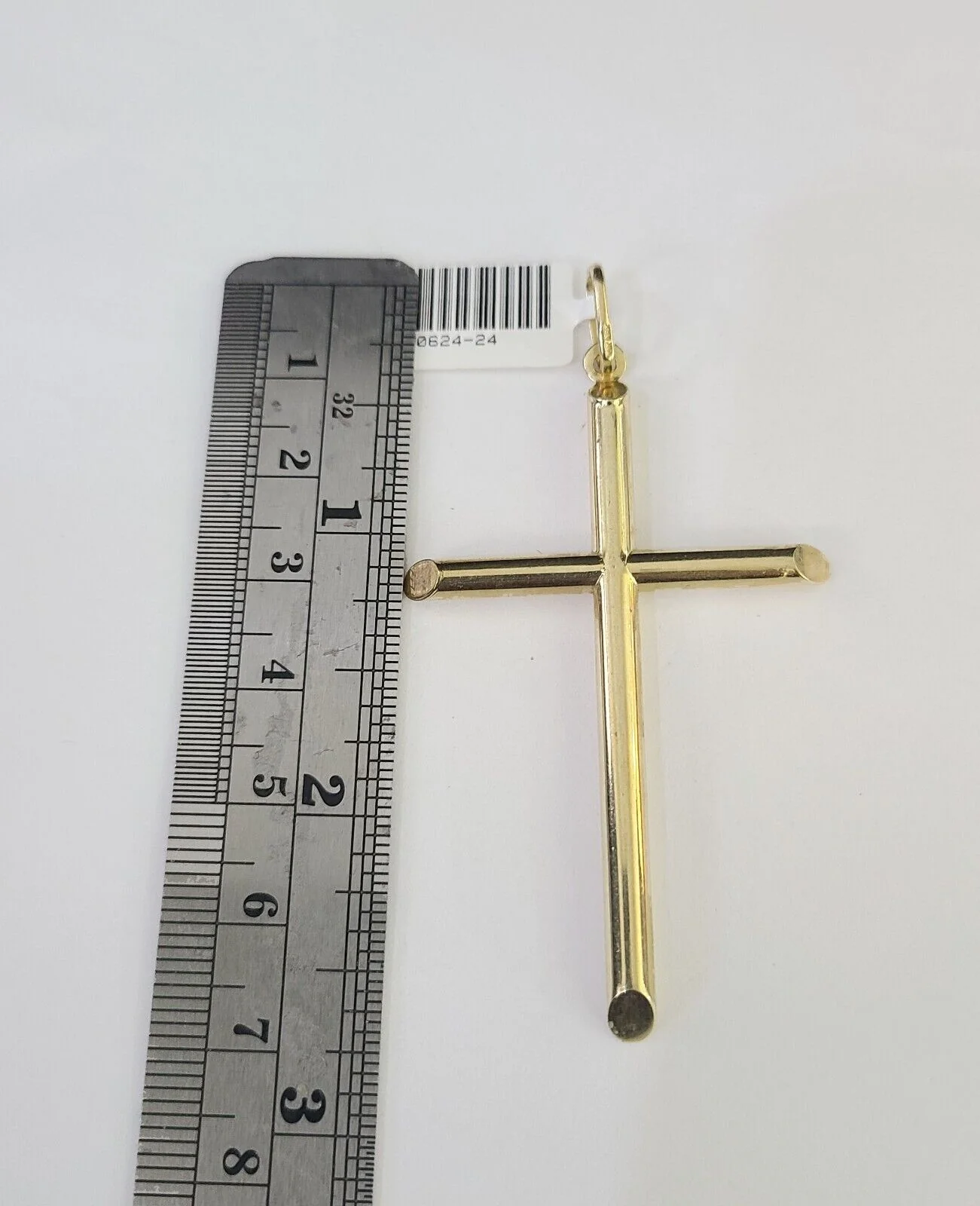 10K Gold Franco Chain Jesus Cross Charm Pendant 20-26 inches 2.5mm REAL Yellow - Image 2