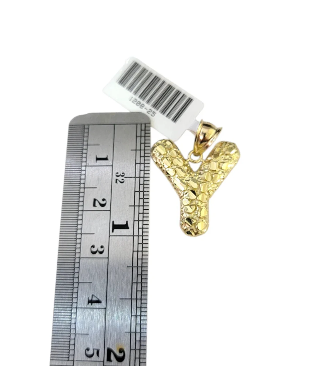 10k Gold Franco Chain Necklace SET 2.5mm 16"-26" Y Nugget Initial Charm Pendant - Image 5