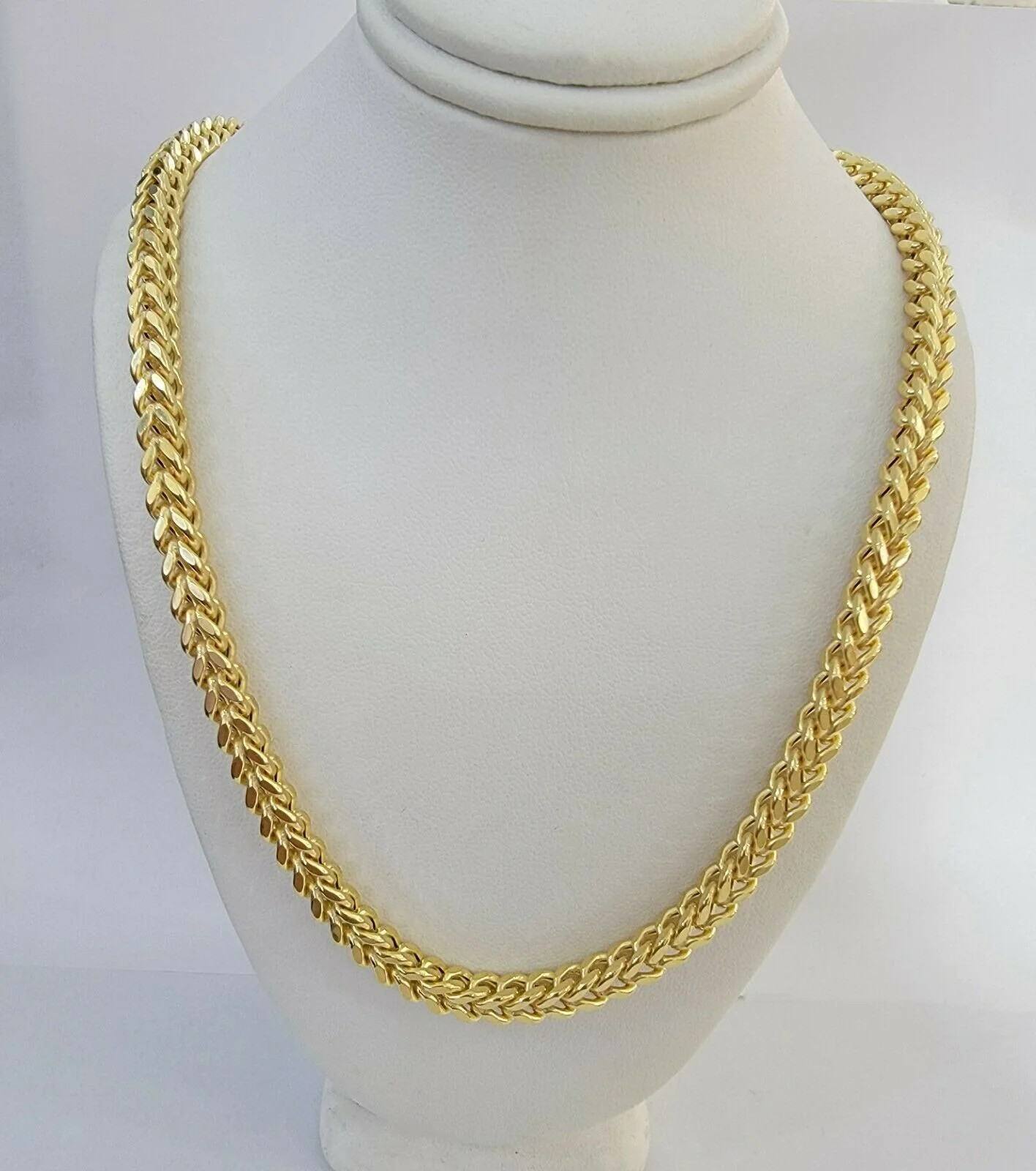 10K Gold Franco Link Chain 22" Necklace Thick, REAL 10kt Men's STRONG Chain Link - Image 2