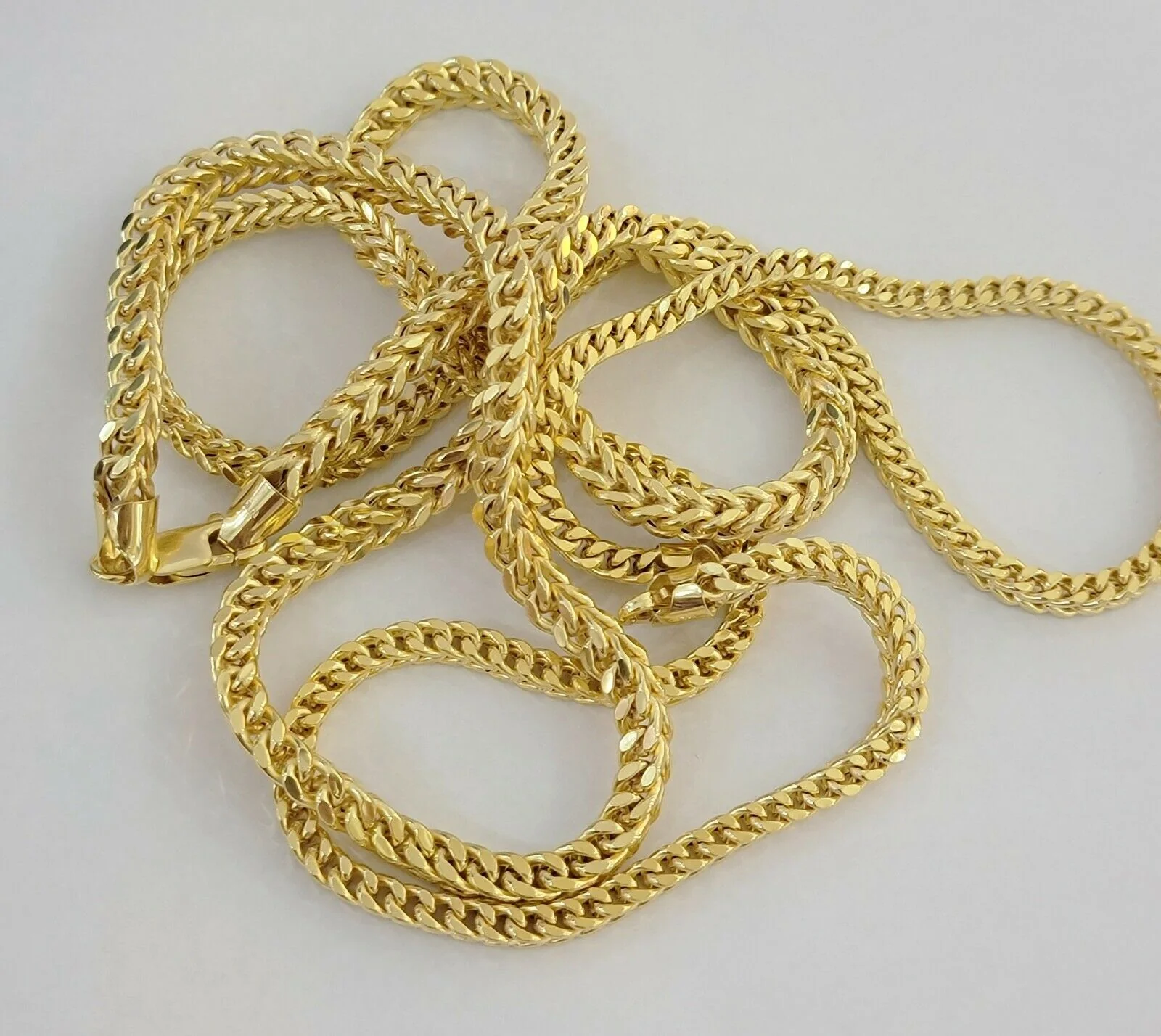 10K Gold Franco Link Chain 26" Necklace 5mm Thick, REAL 10kt Men's STRONG Chain - Image 2
