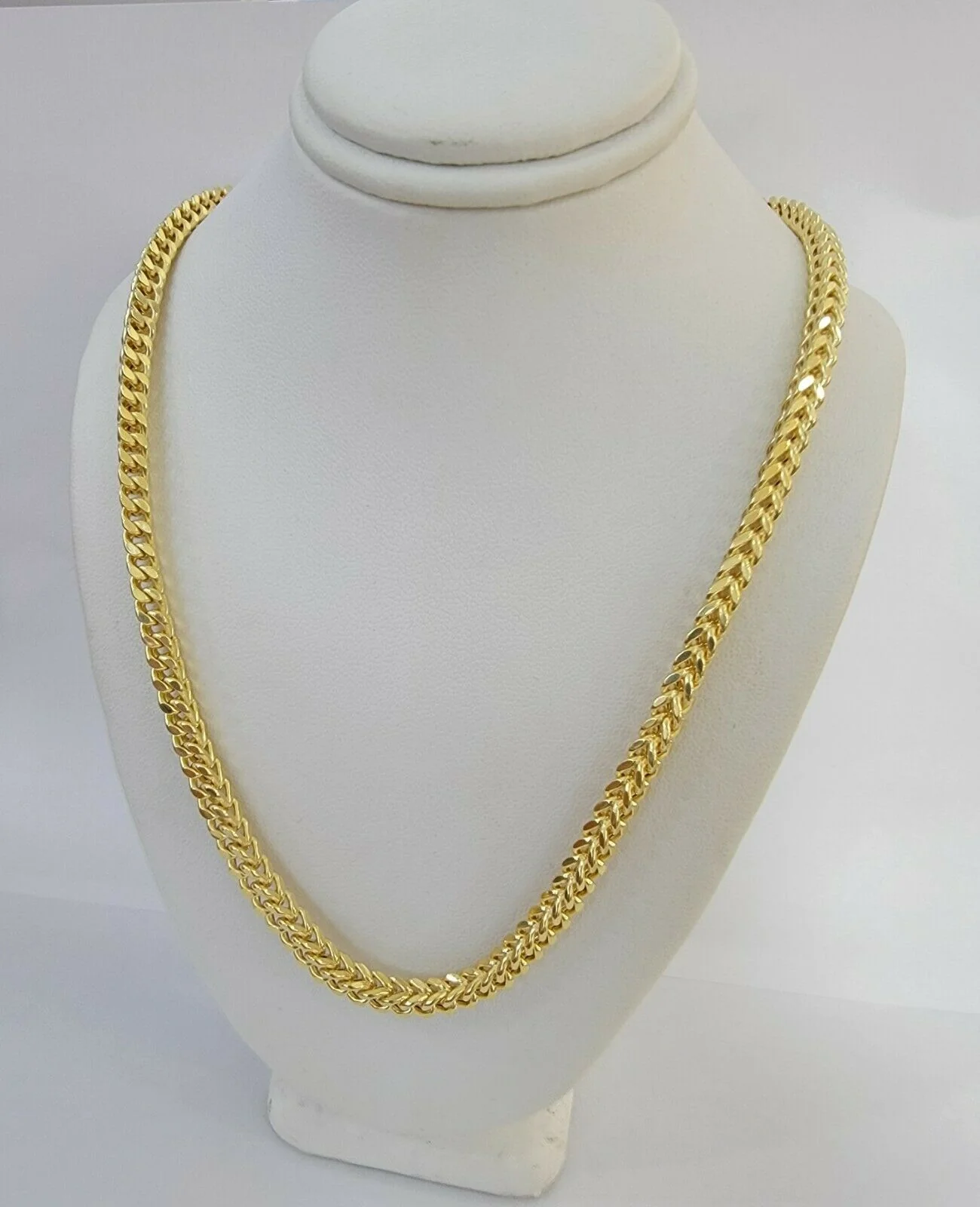 10K Gold Franco Link Chain 26" Necklace 5mm Thick, REAL 10kt Men's STRONG Chain - Image 3