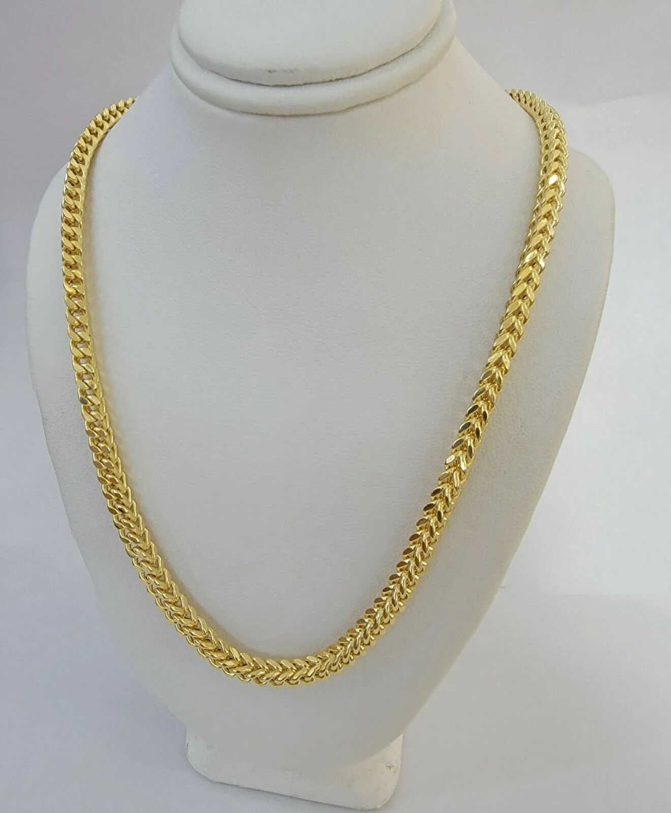 10K Gold Franco Link Chain 26" Necklace 5mm Thick, REAL 10kt Men's STRONG Chain - Image 6