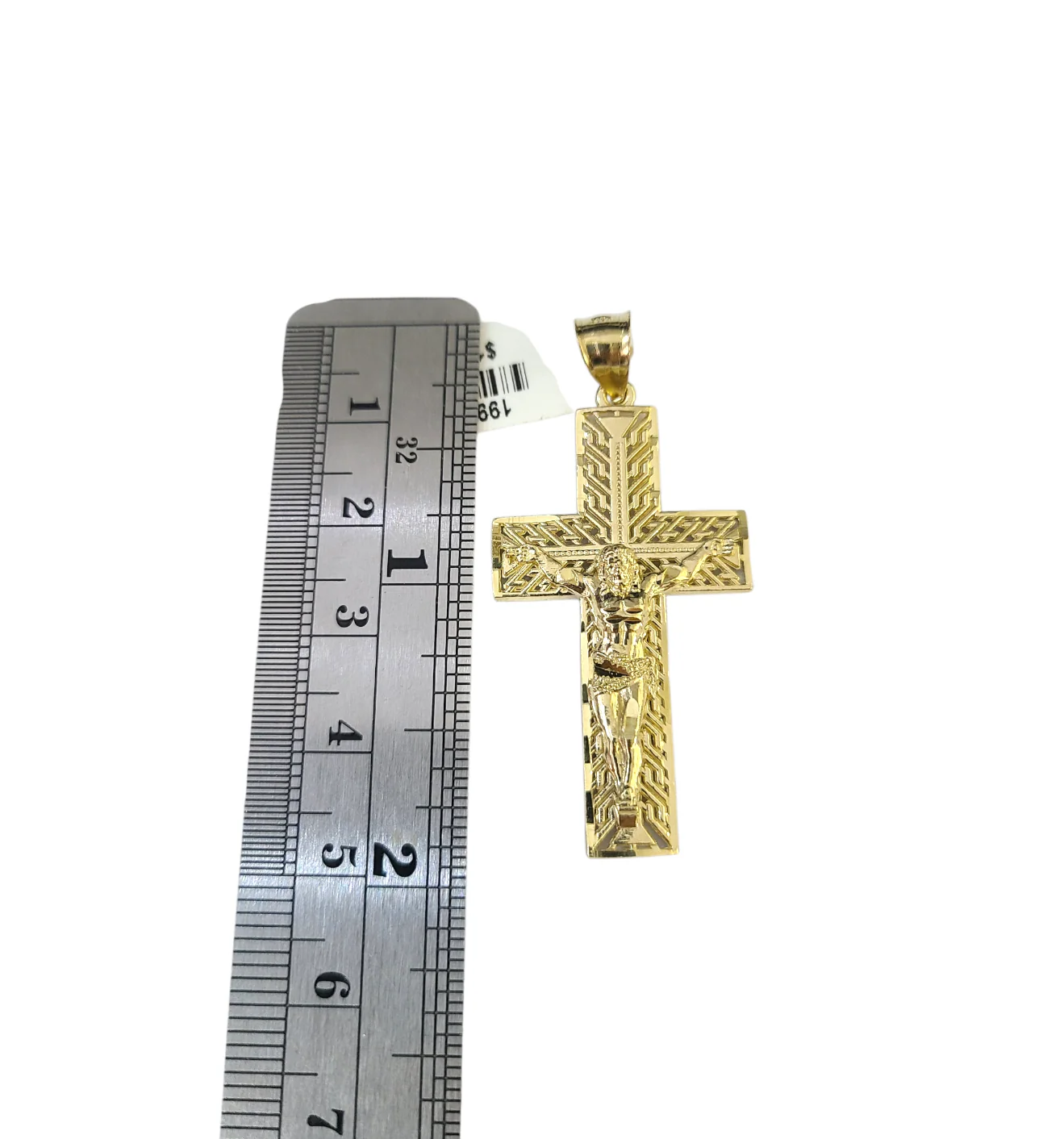10k Gold Franco Necklace Chain Crucifix Cross Charm 2.5mm 18"-26" Pendant SET - Image 5