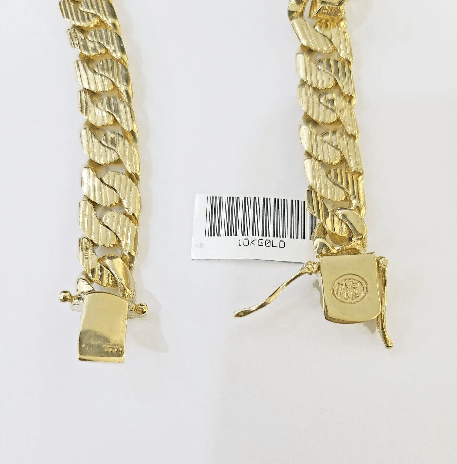 10K Gold ID Bracelet With Miami Cuban 10 mm 9" inches 10kt - Image 6