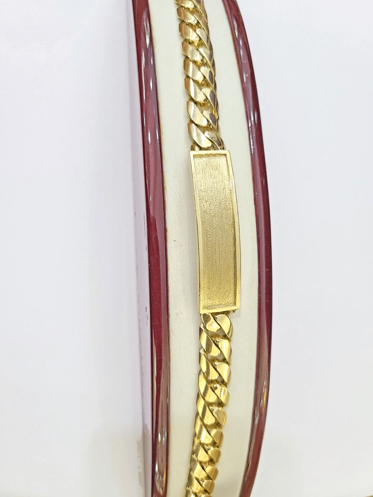 10K Gold ID Bracelet With Miami Cuban 10 mm 9" inches 10kt - Image 8