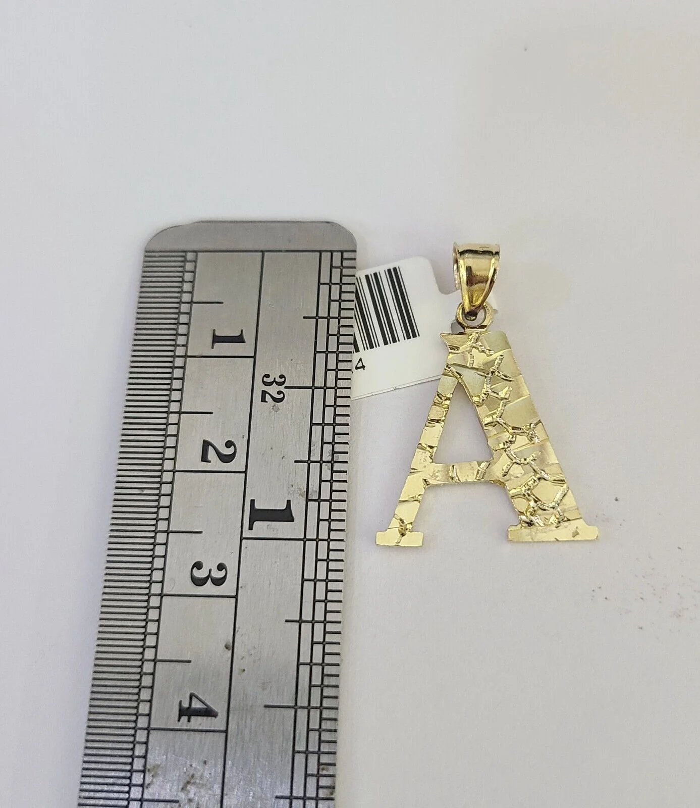 10k Gold Initial A Charm Rope Chain 16"-26" 2.5mm SET Necklace Alphabet Pendant - Image 3