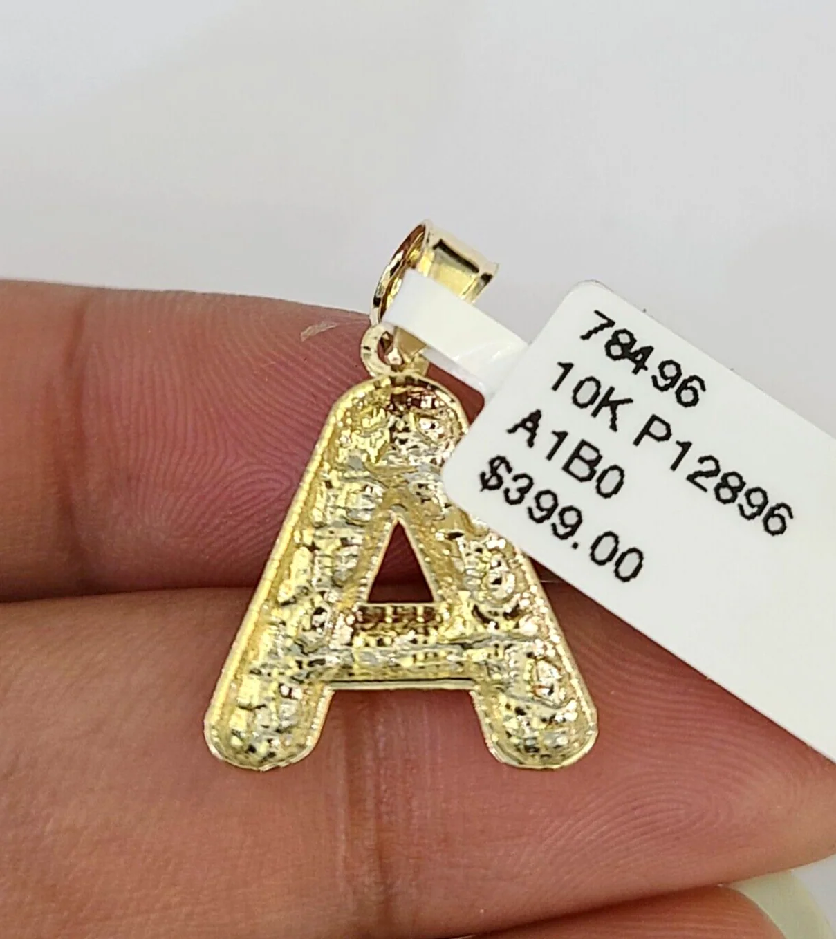 10k Gold Initial A Charm Rope Chain 16"-26" 2.5mm SET Necklace Alphabet Pendant - Image 8